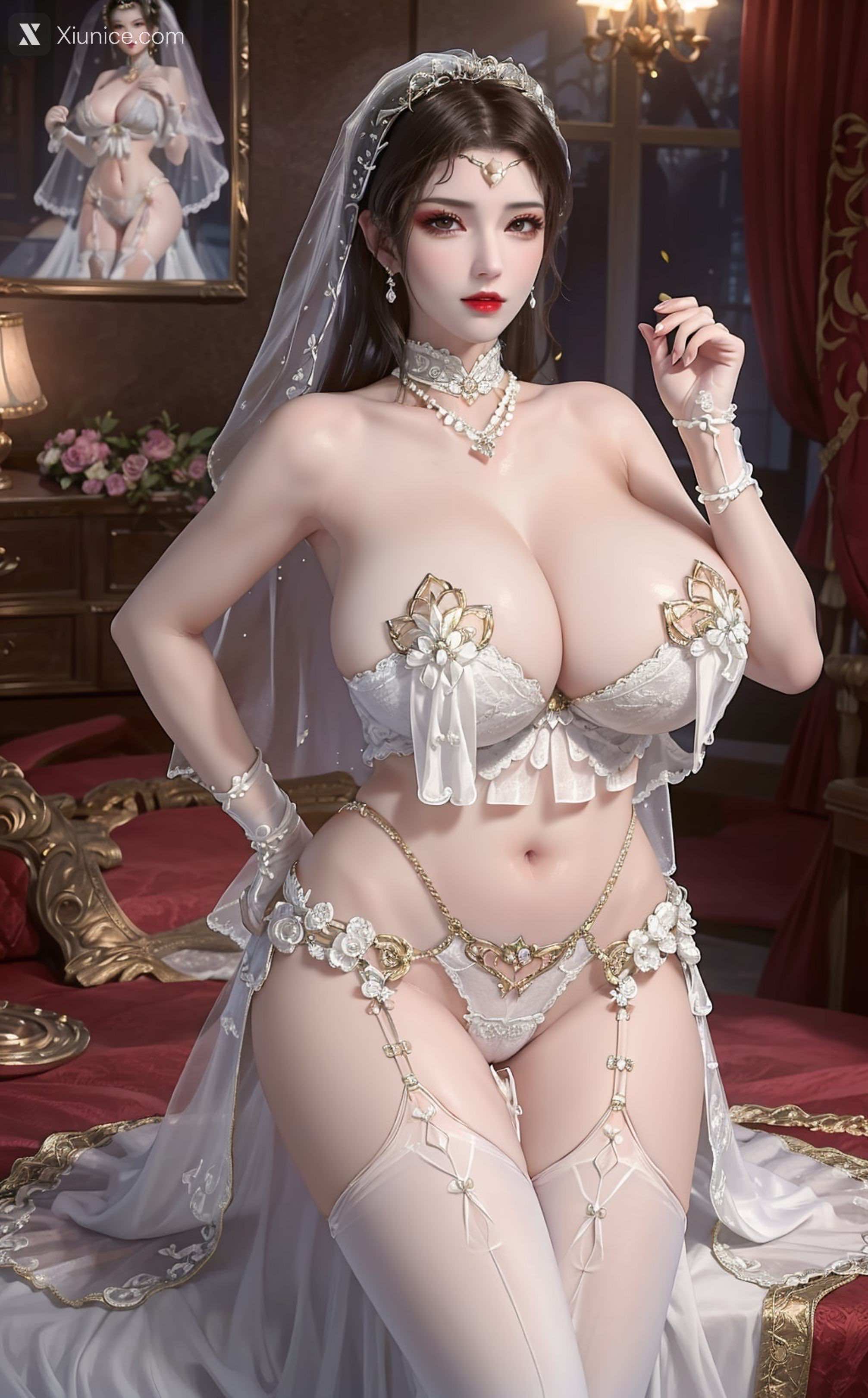 AI Girl – 斗破苍穹 – 美杜莎 白丝婚纱巨汝 第11张