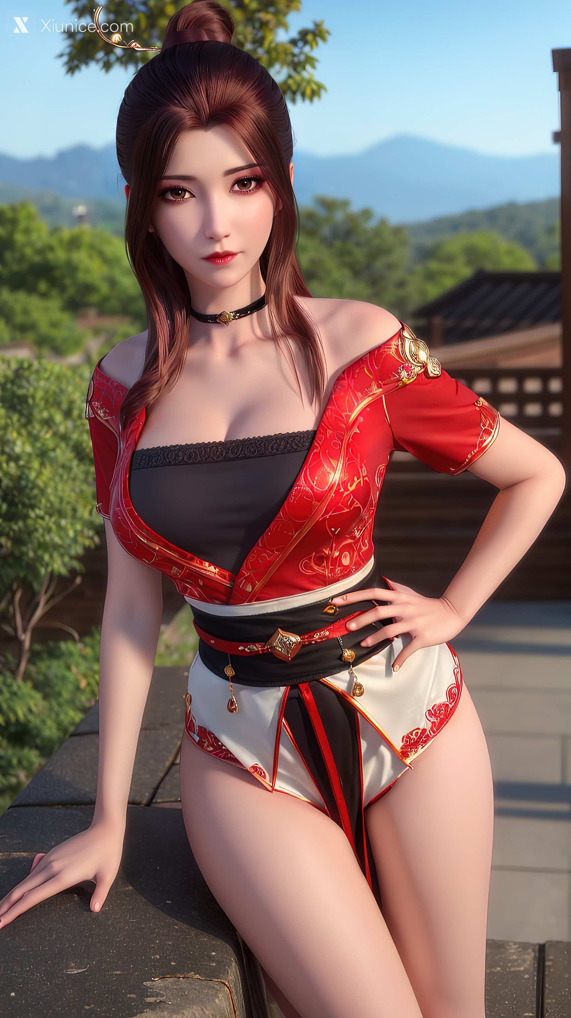 AI Girl – 堕玄师 – 白堇 非浅 沈燃 – 沈燃 户外红装 第1张