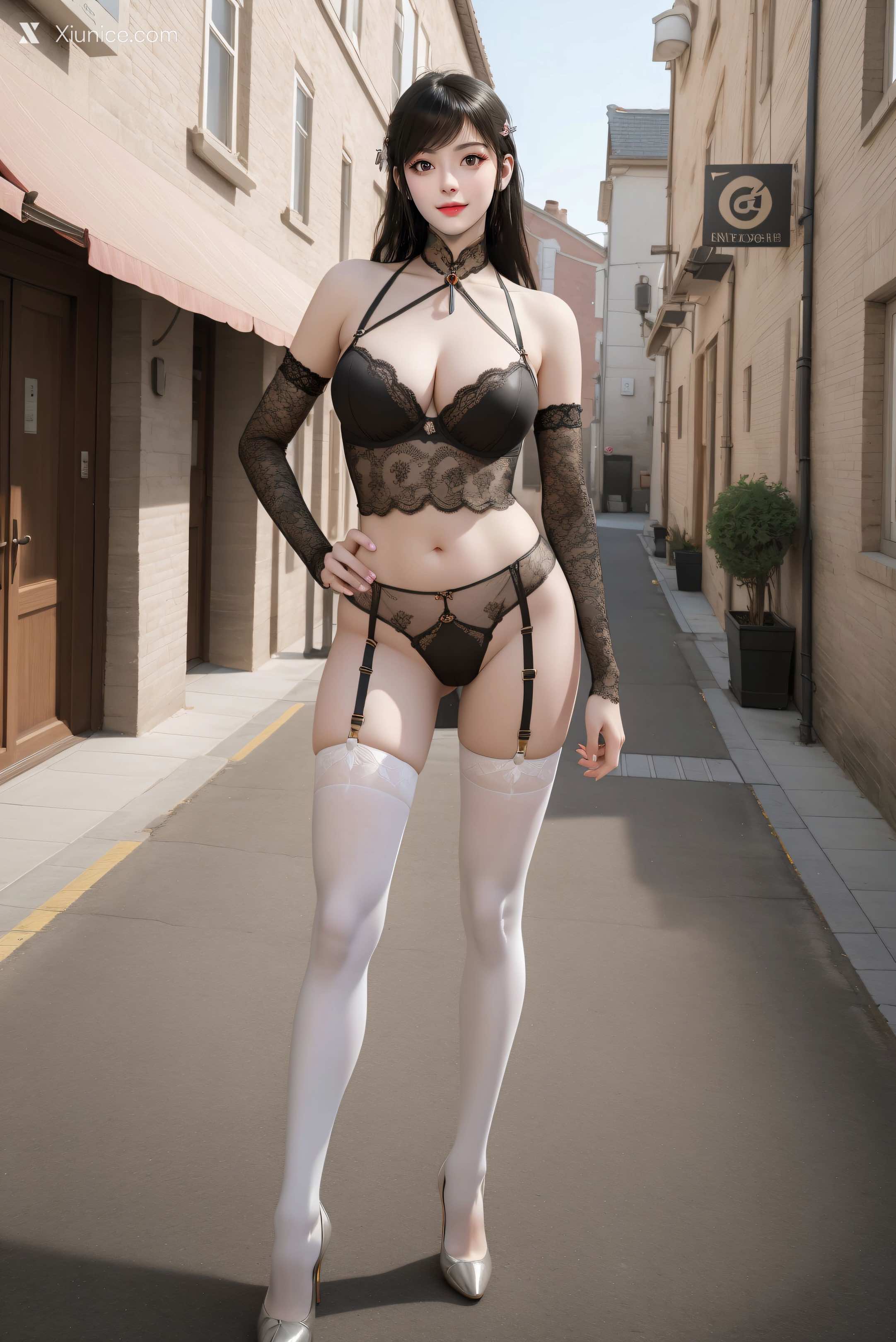 AI Girl – 逆天邪神 – 楚月婵 蓝雪若 茉莉 小姑妈 – 蓝雪若 黑白蕾丝 第18张