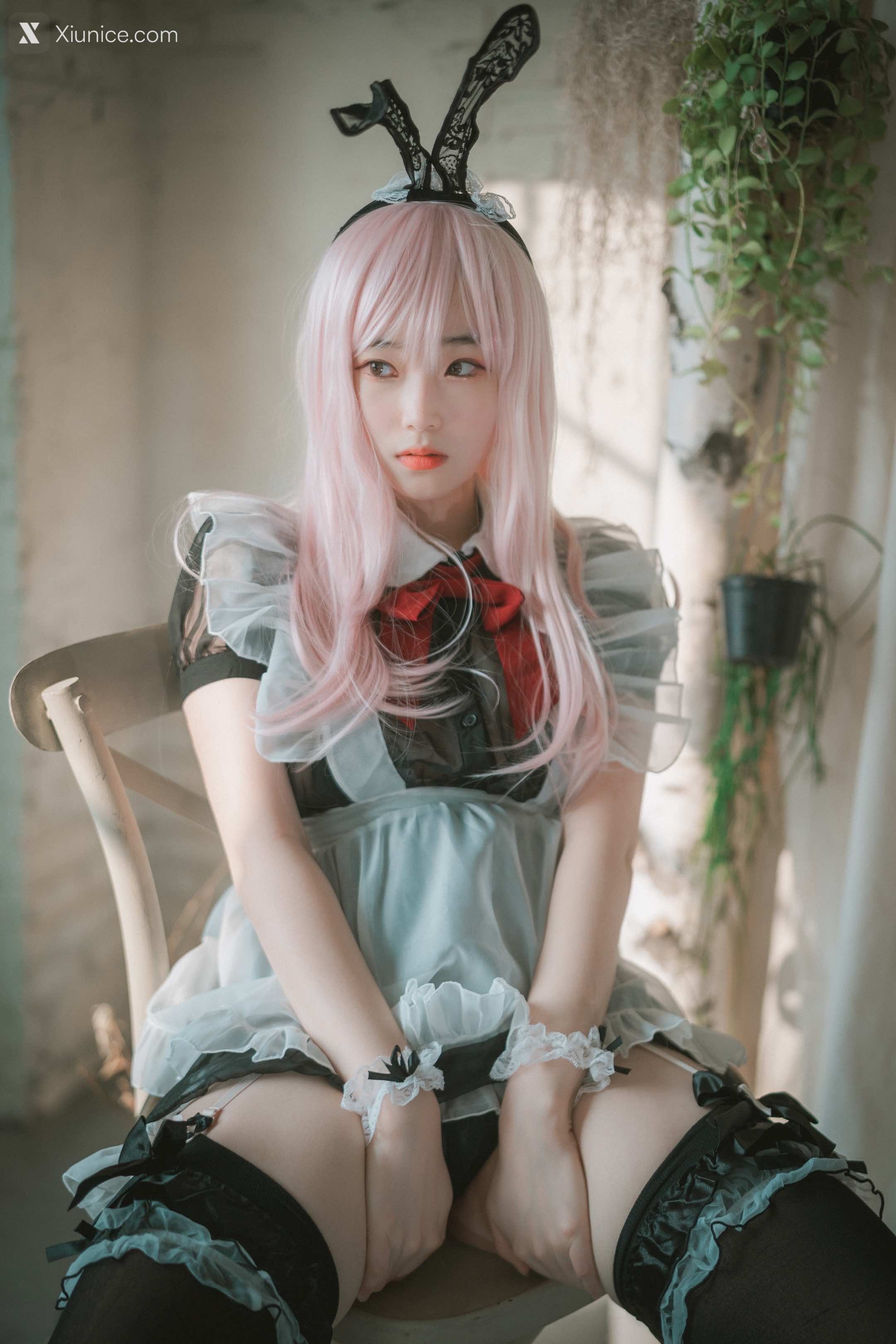 DJAWA Photo – Bambi (밤비) – Sheer Bunny Maid 第3张