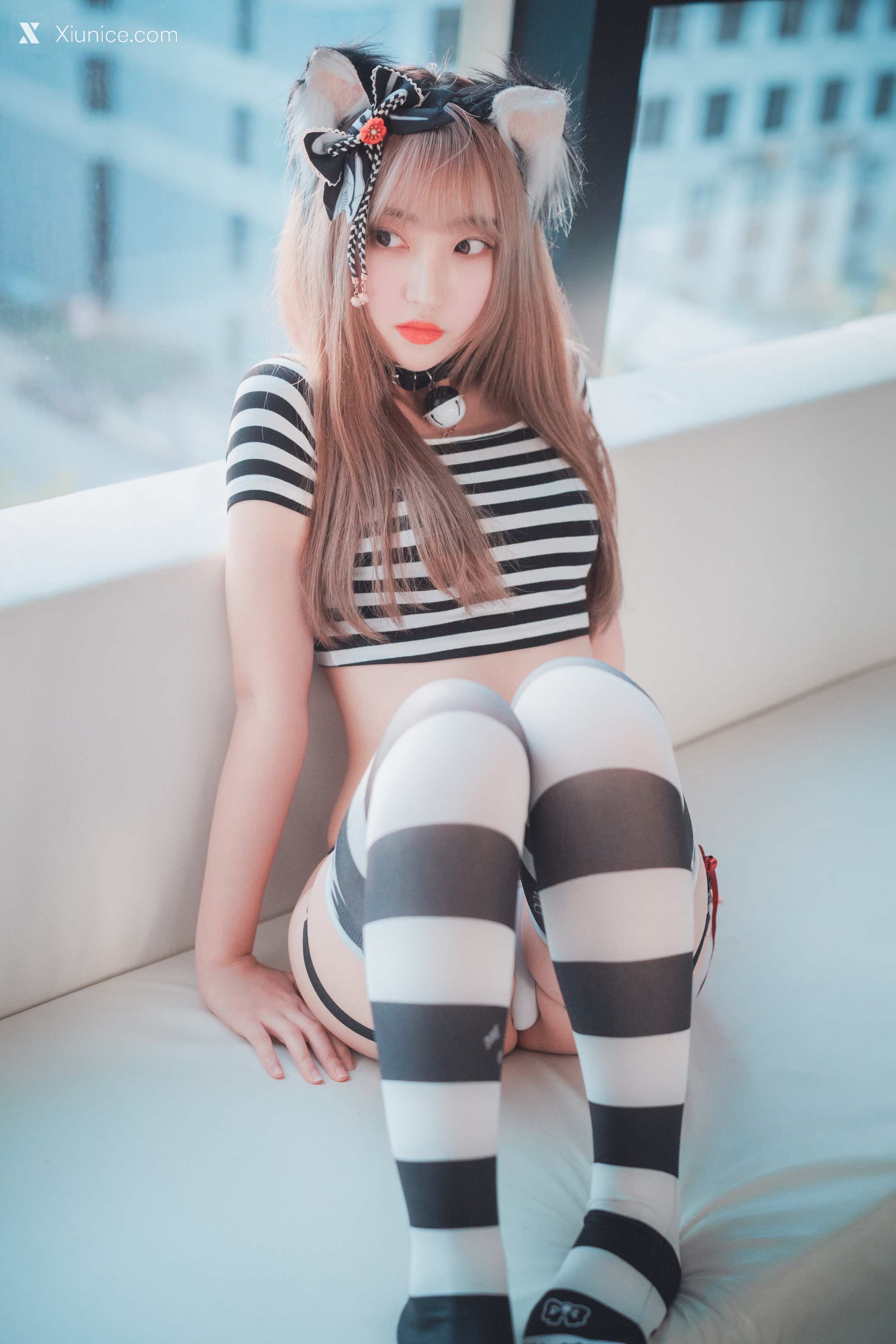 DJAWA Photo – HaNari (하나리) – Catgirl in Stripes 第9张