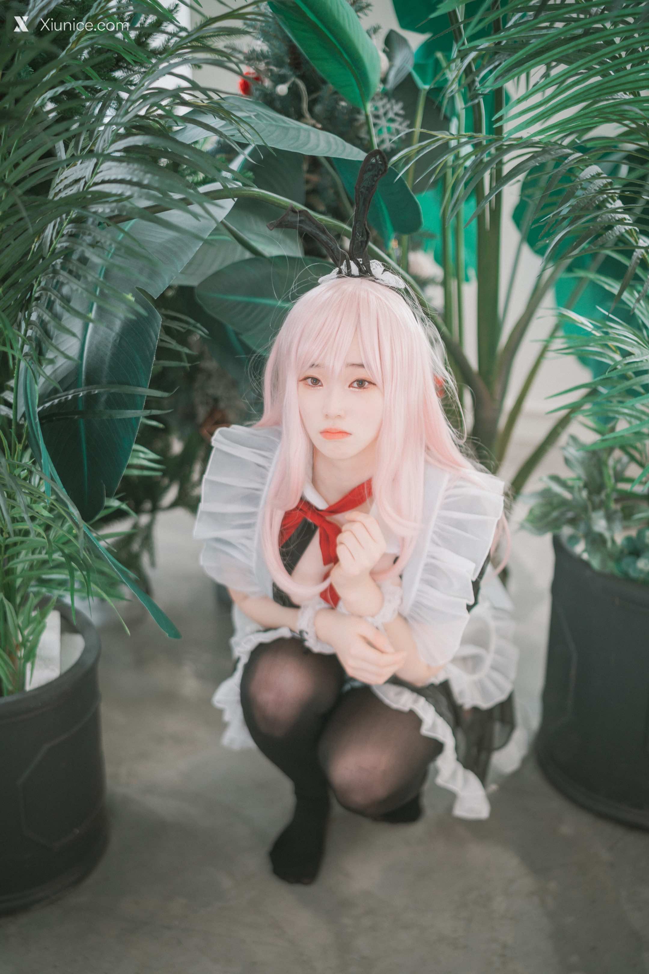 DJAWA Photo – Bambi (밤비) – Sheer Bunny Maid 第29张