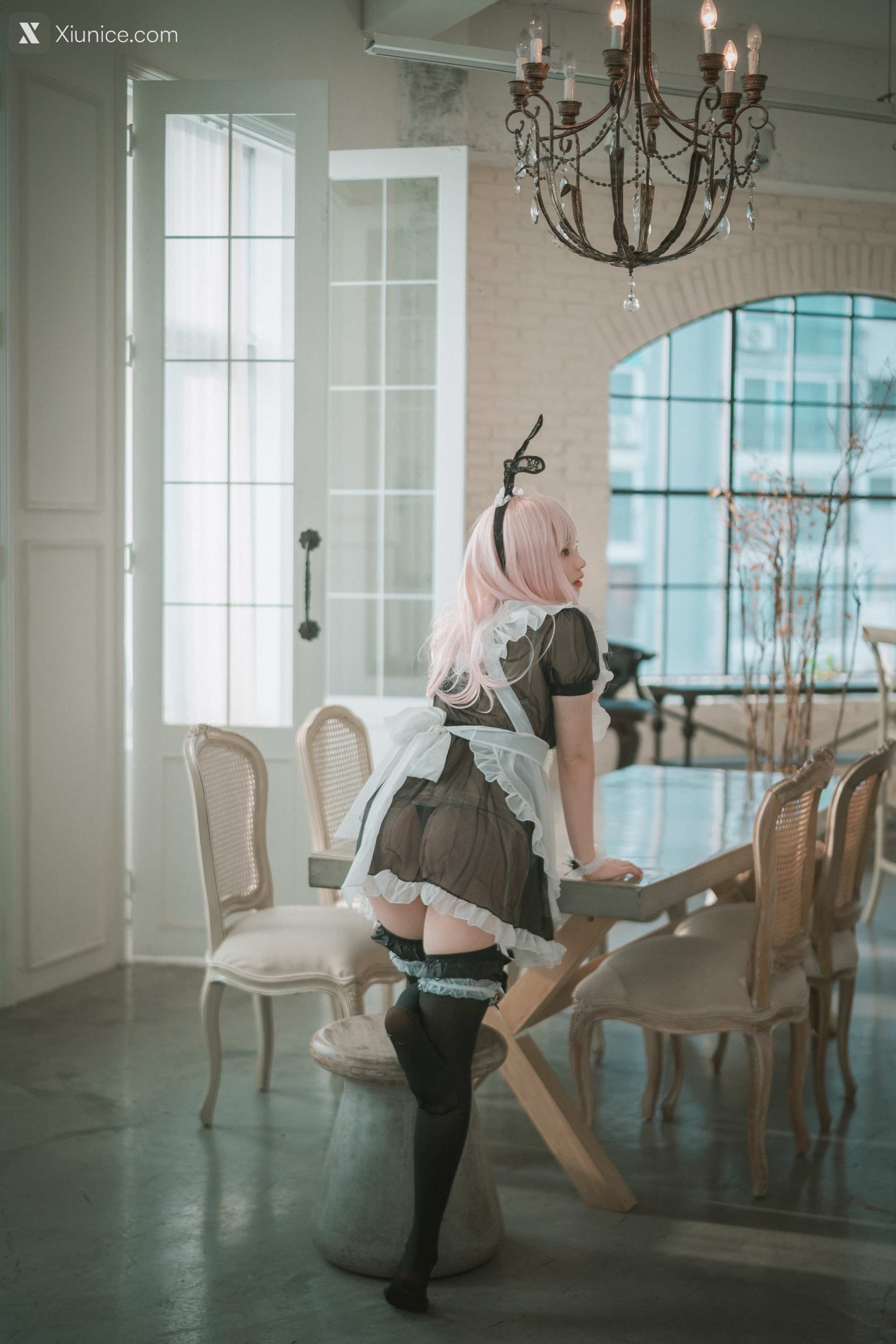 DJAWA Photo – Bambi (밤비) – Sheer Bunny Maid 第39张