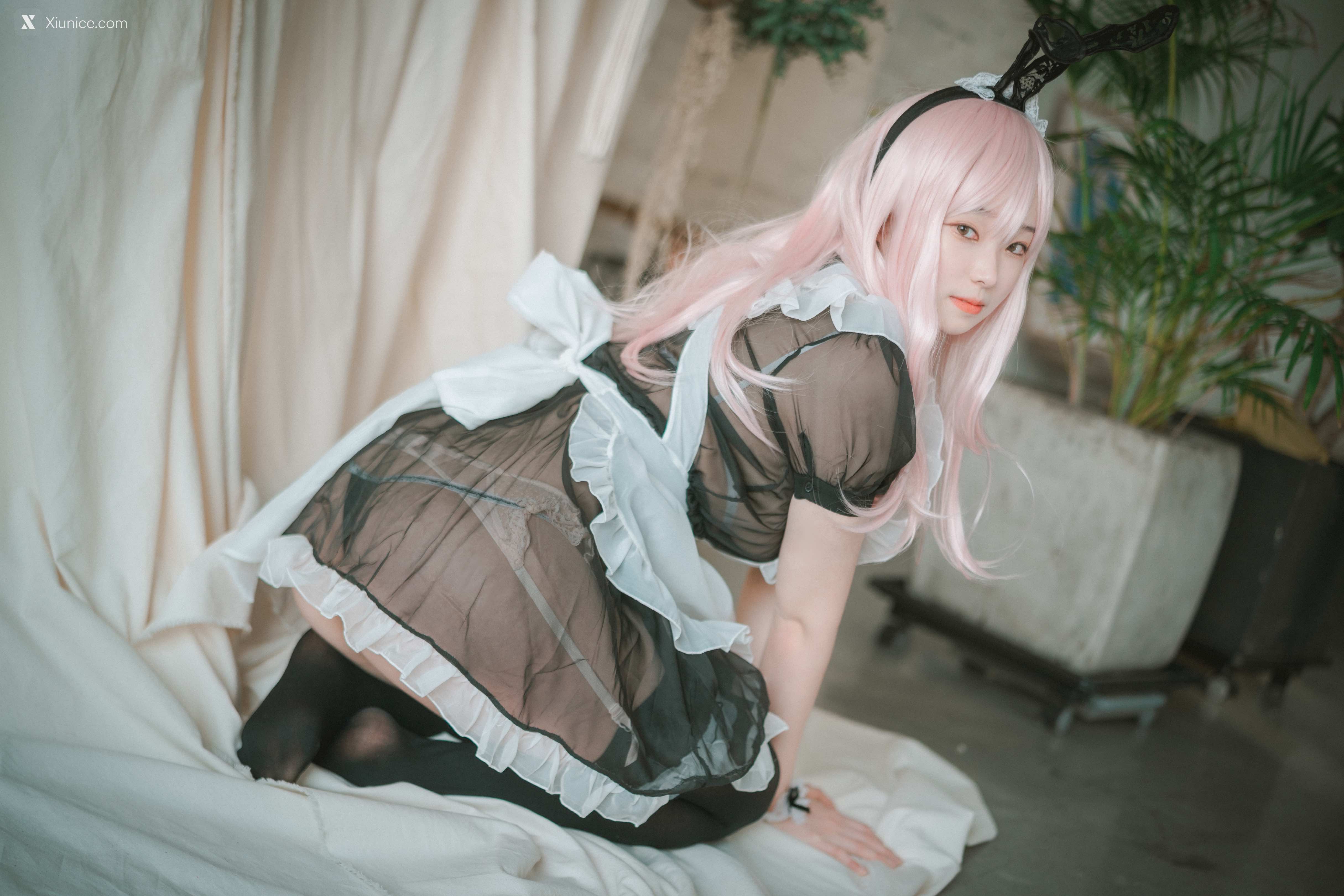 DJAWA Photo – Bambi (밤비) – Sheer Bunny Maid 第12张