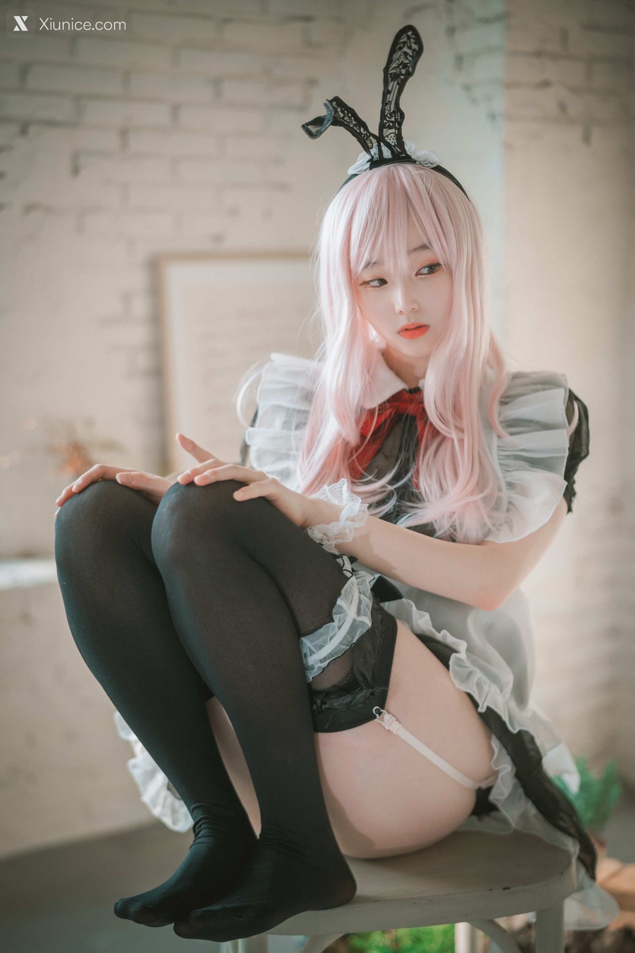 DJAWA Photo – Bambi (밤비) – Sheer Bunny Maid 第2张
