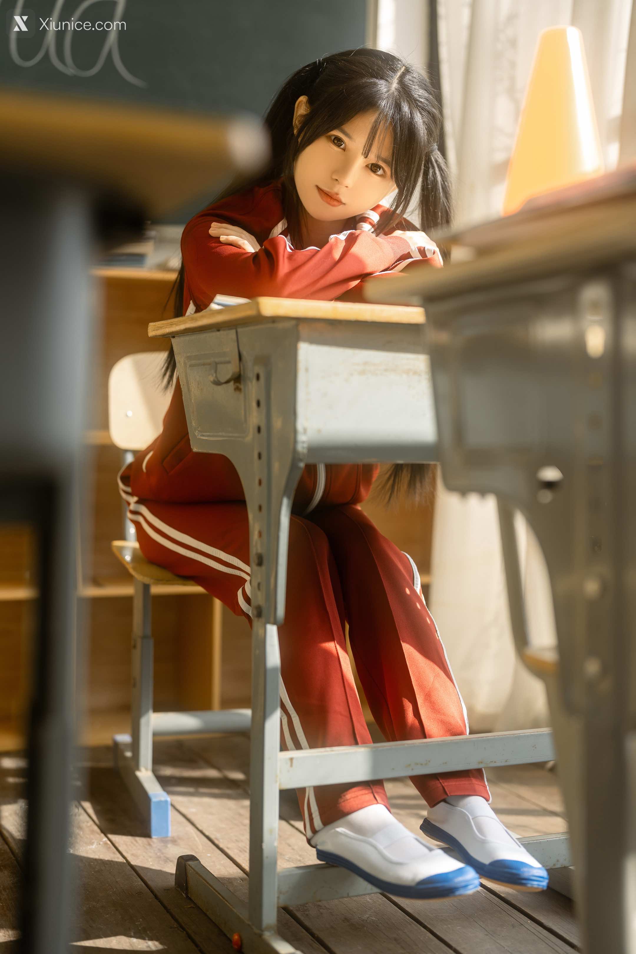 Coser@rua阮阮 – rua阮阮 – 课间阳光-红色校服 第23张