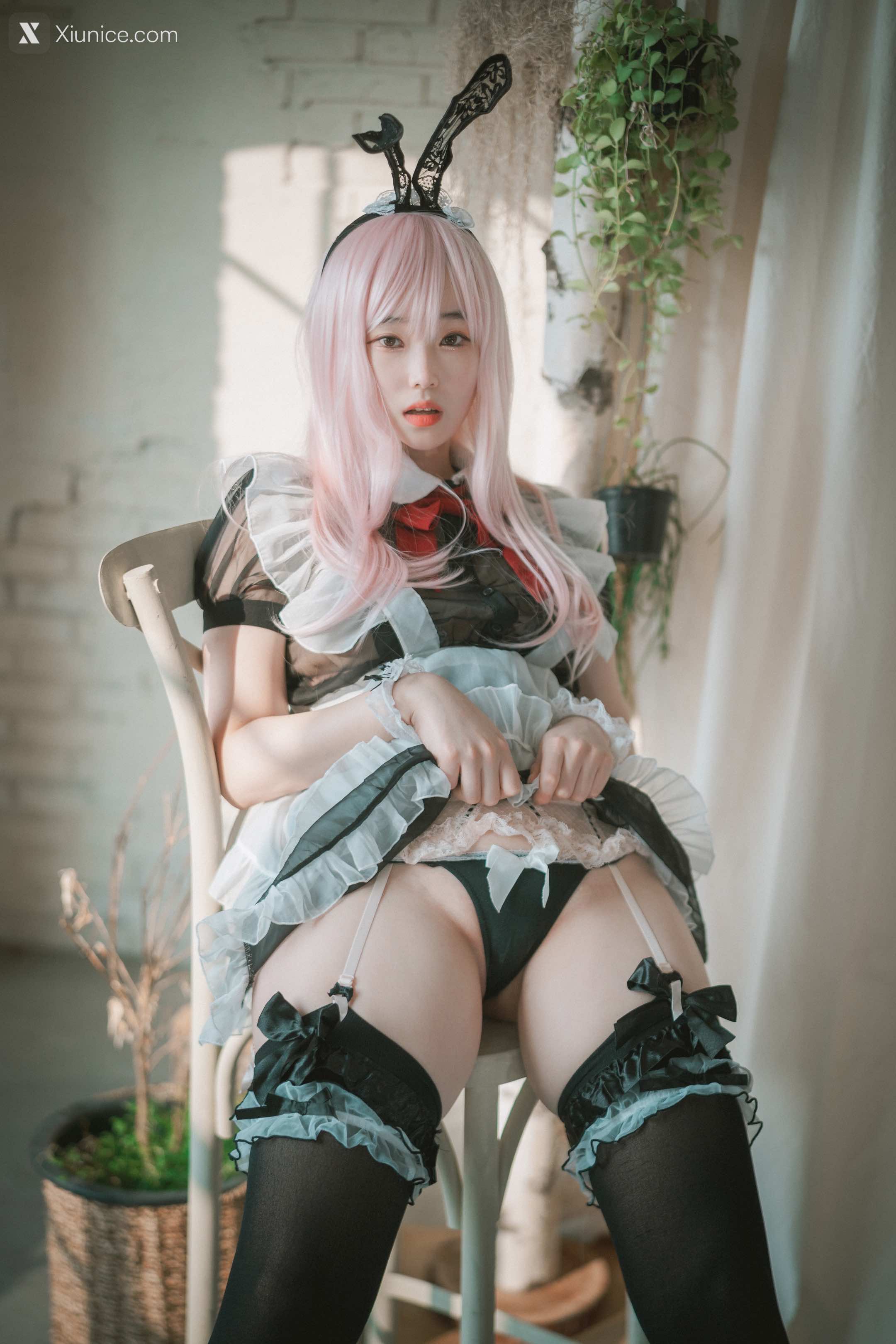 DJAWA Photo – Bambi (밤비) – Sheer Bunny Maid 第4张
