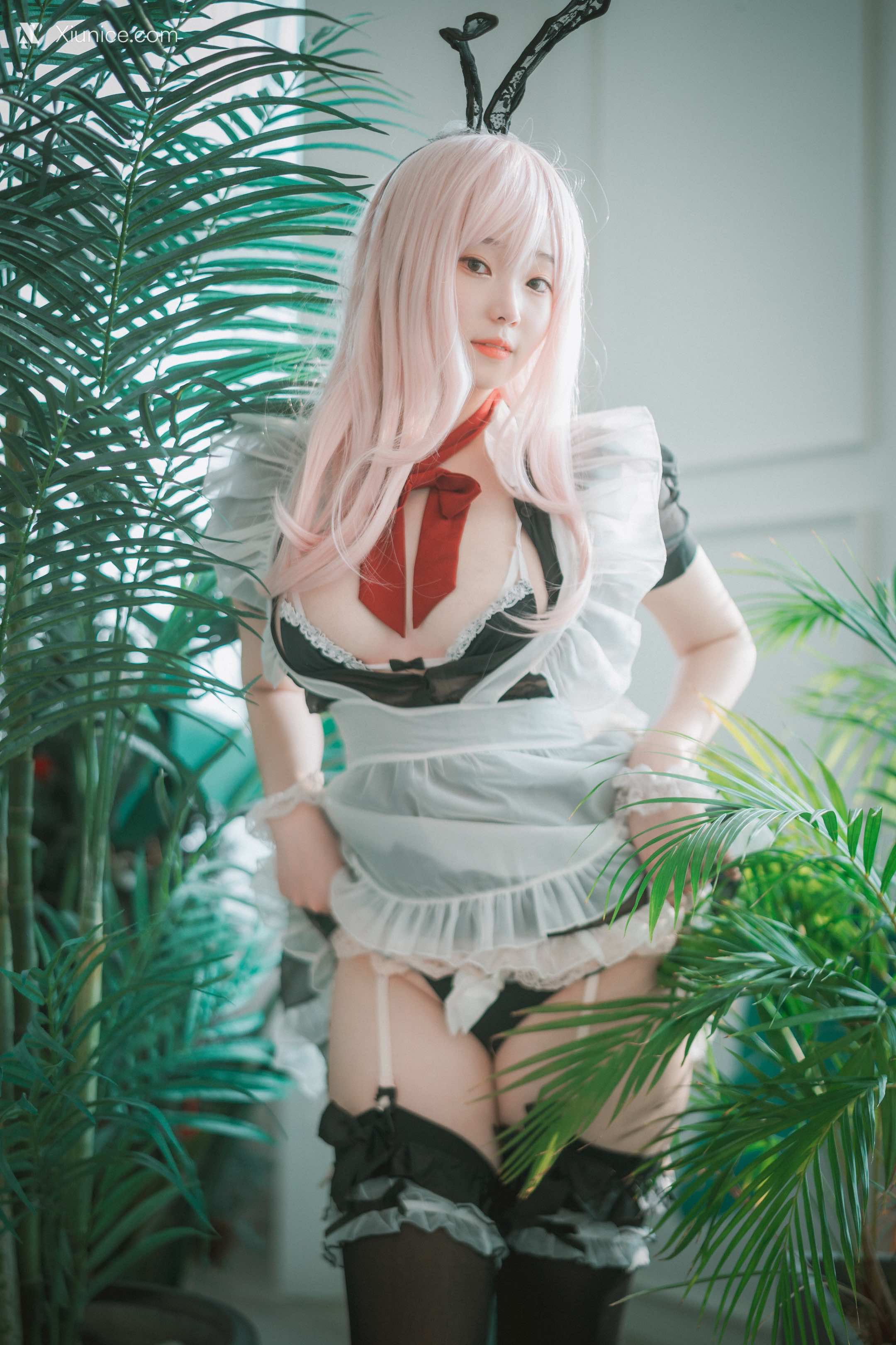 DJAWA Photo – Bambi (밤비) – Sheer Bunny Maid 第50张