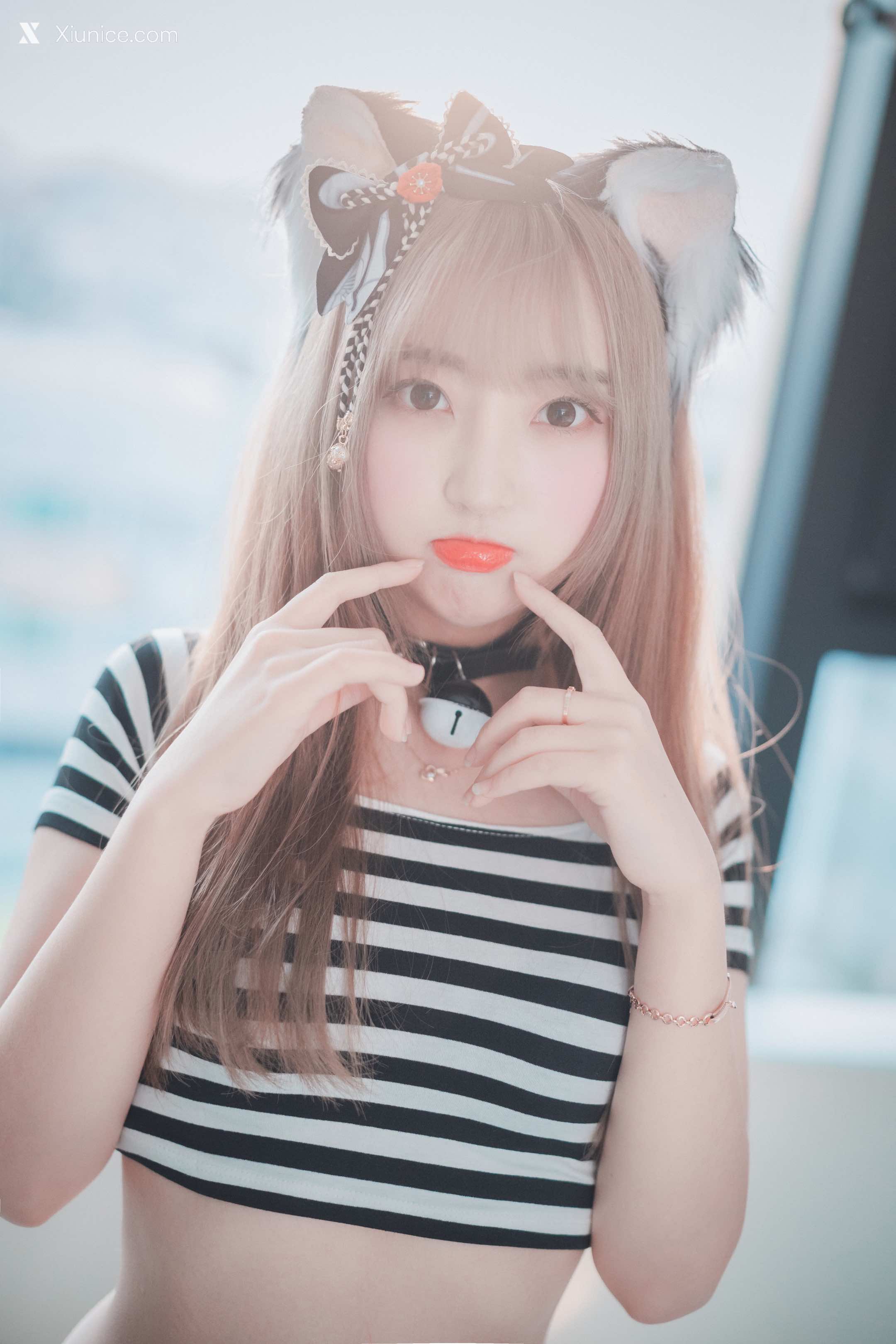 DJAWA Photo – HaNari (하나리) – Catgirl in Stripes 第3张