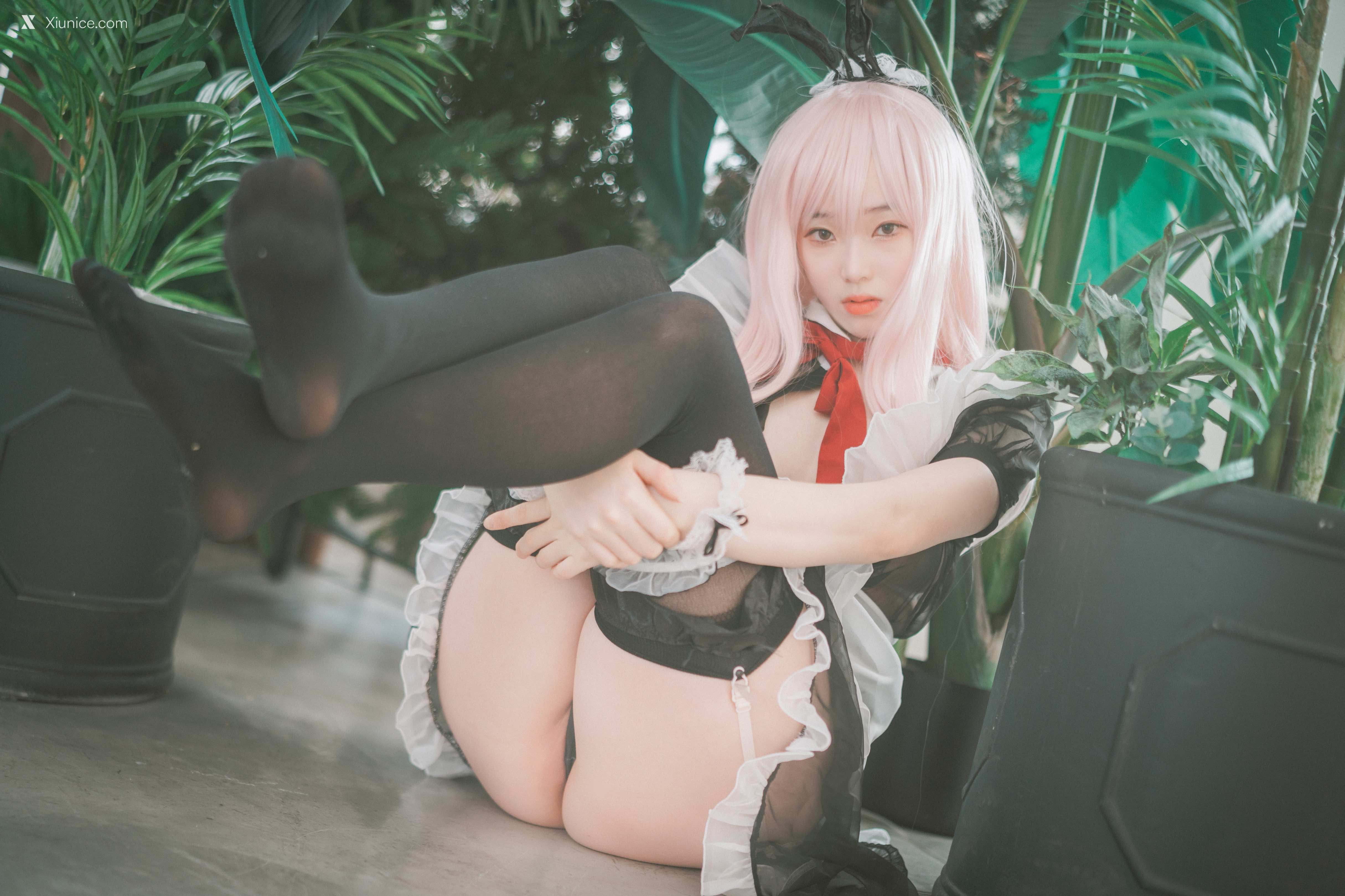 DJAWA Photo – Bambi (밤비) – Sheer Bunny Maid 第30张