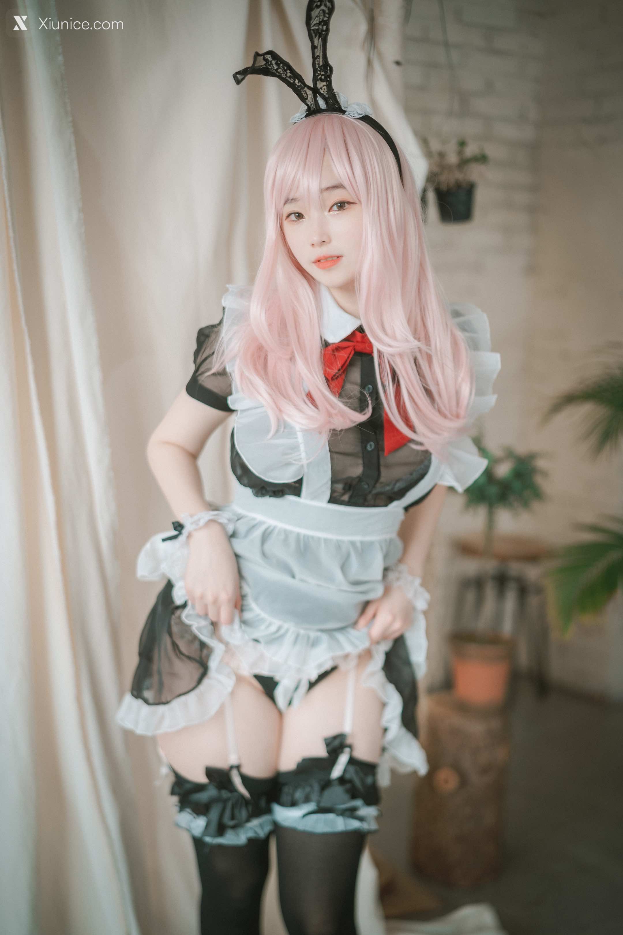 DJAWA Photo – Bambi (밤비) – Sheer Bunny Maid 第1张