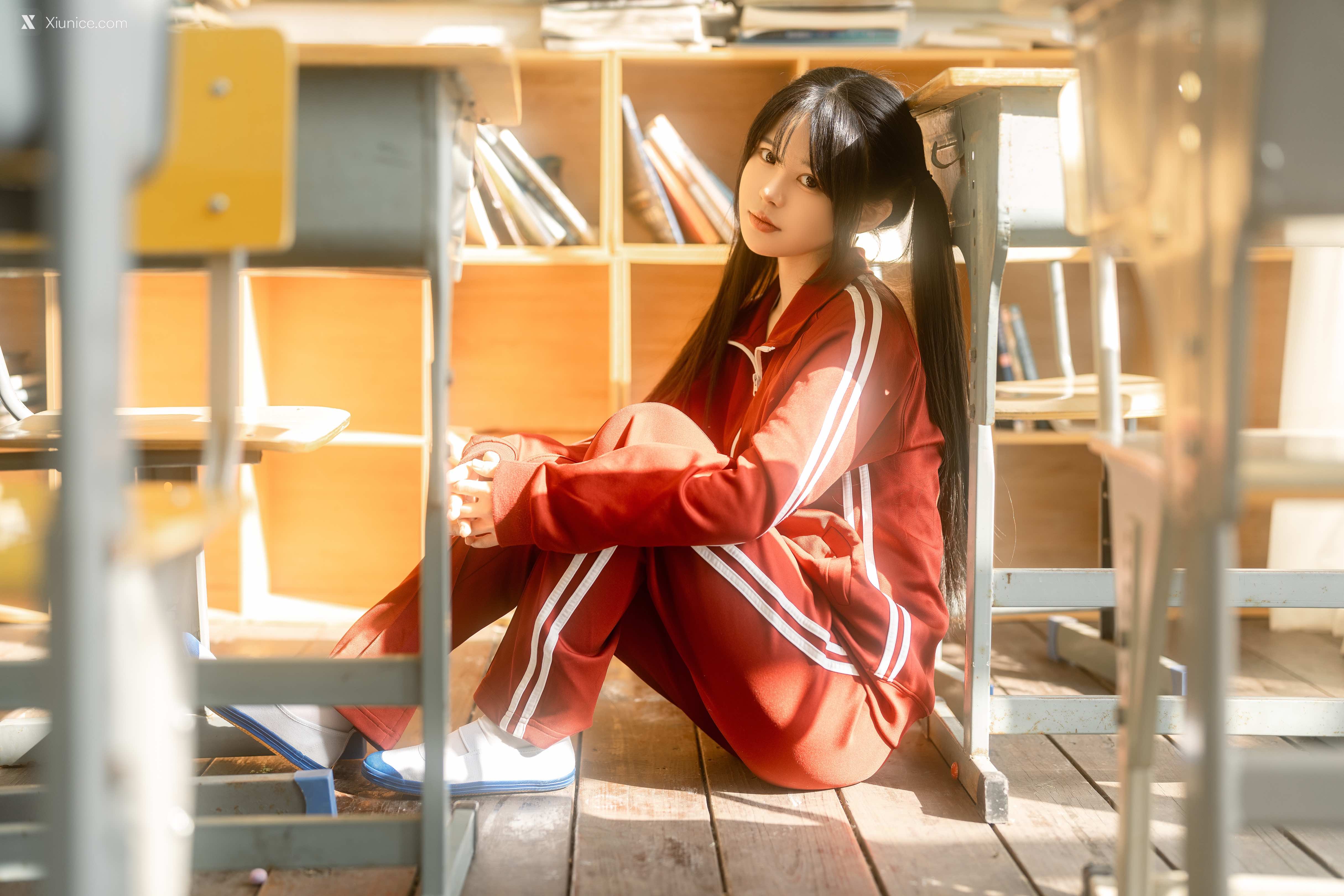 Coser@rua阮阮 – rua阮阮 – 课间阳光-红色校服 第38张