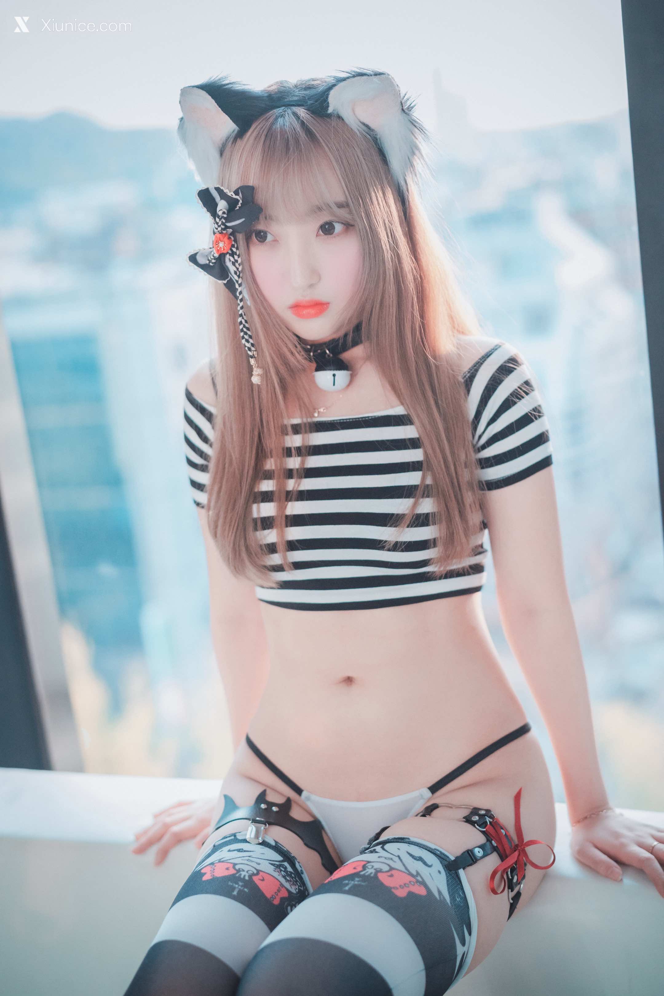DJAWA Photo – HaNari (하나리) – Catgirl in Stripes 第37张