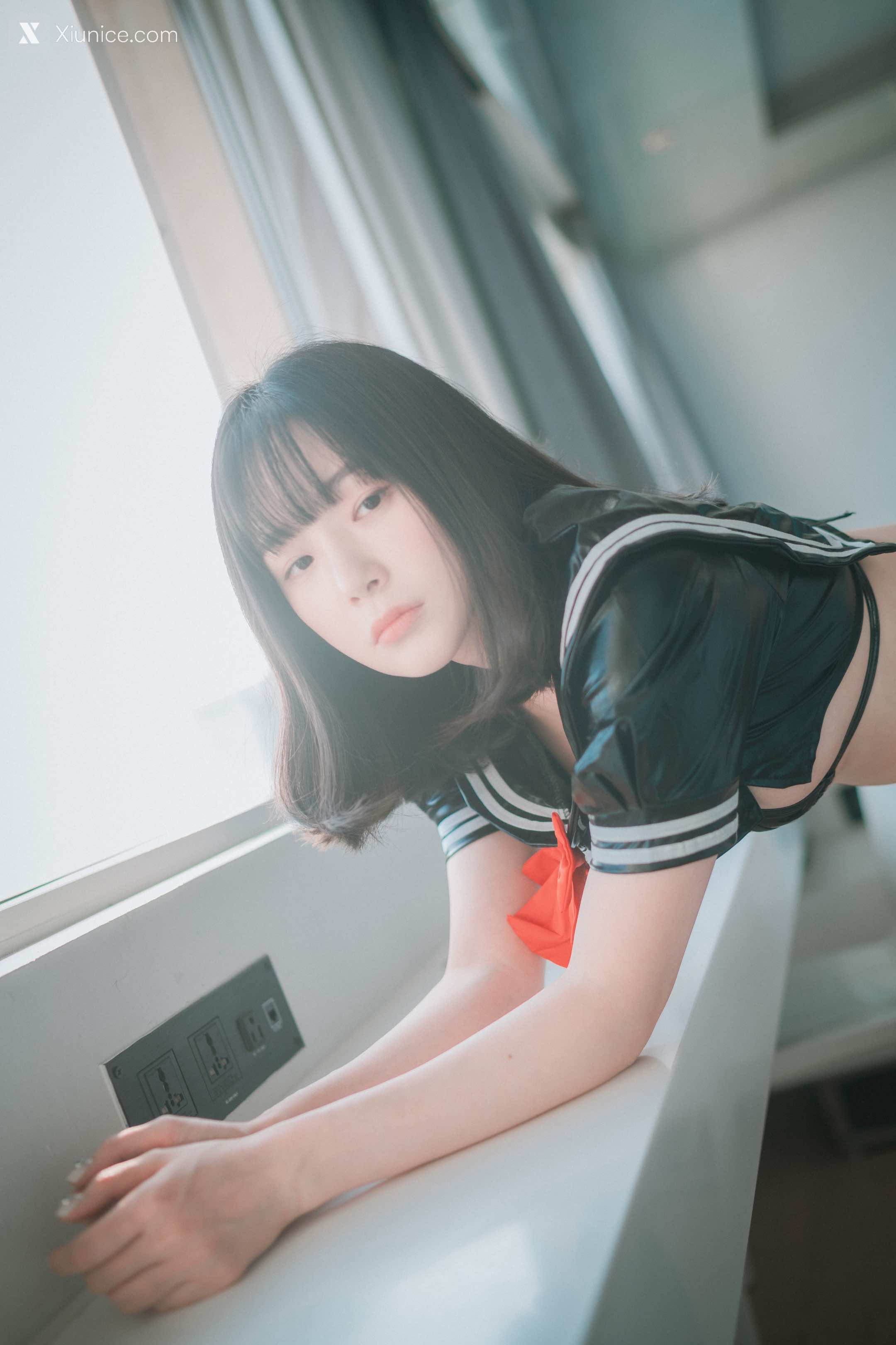 DJAWA Photo – Pia (피아) – Leather Black Schoolgirl 第8张