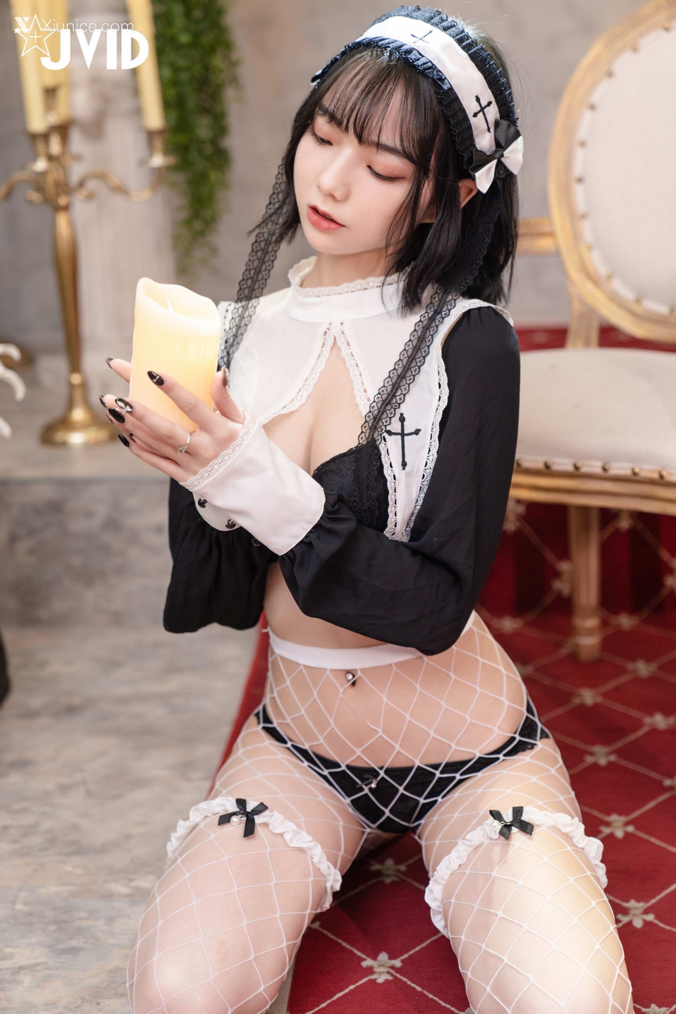 JVID – 啾啾 – 甜美小修女啾啾深夜獨自在禮堂釋放人的慾望 第76张