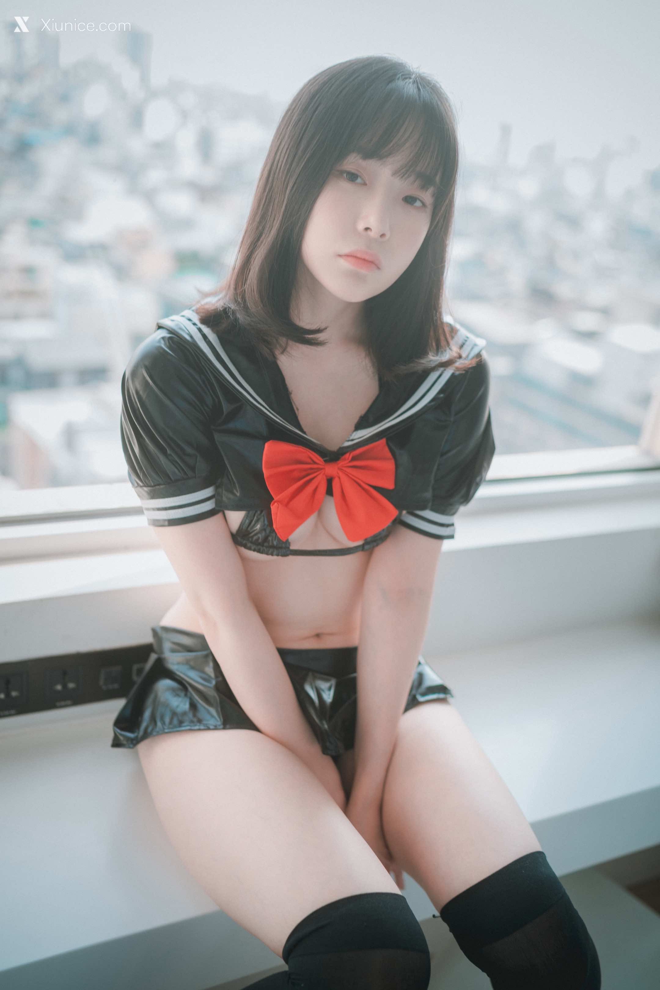 DJAWA Photo – Pia (피아) – Leather Black Schoolgirl 第23张