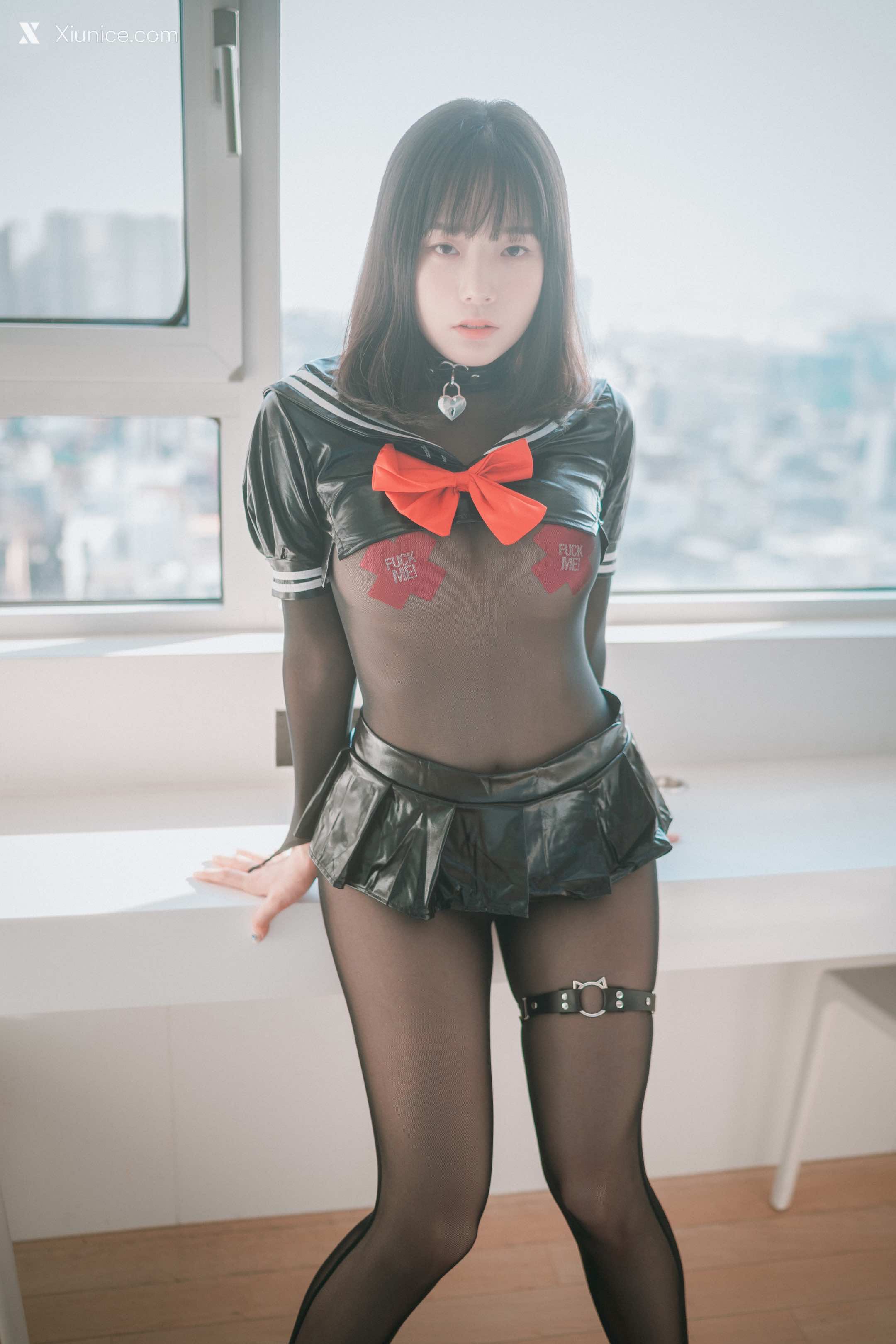 DJAWA Photo – Pia (피아) – Leather Black Schoolgirl 第57张