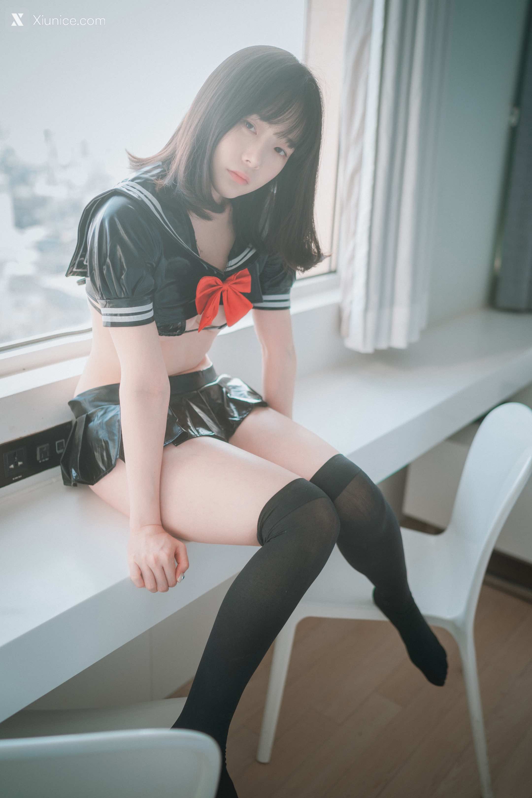 DJAWA Photo – Pia (피아) – Leather Black Schoolgirl 第24张