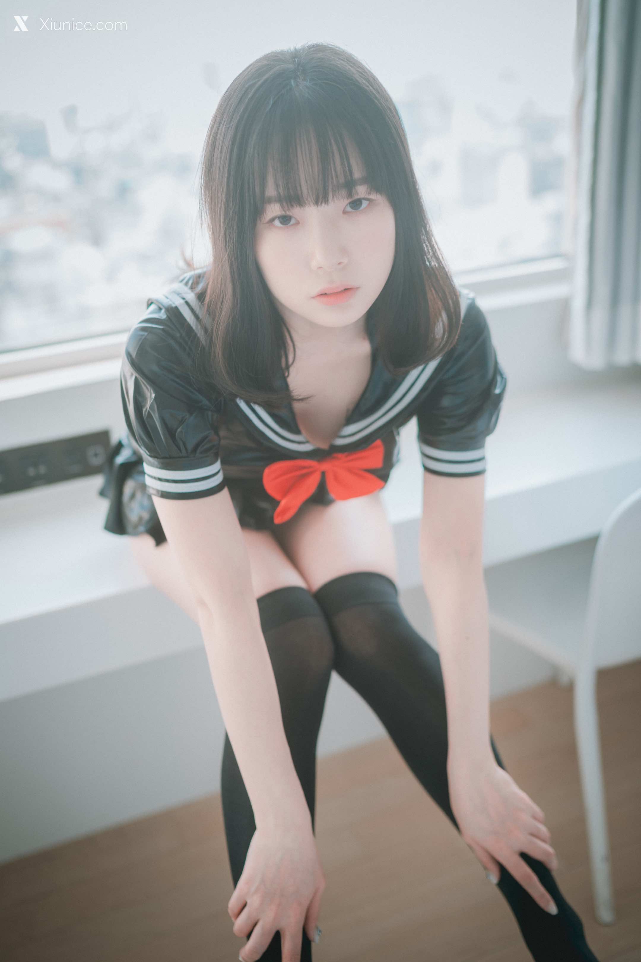 DJAWA Photo – Pia (피아) – Leather Black Schoolgirl 第13张