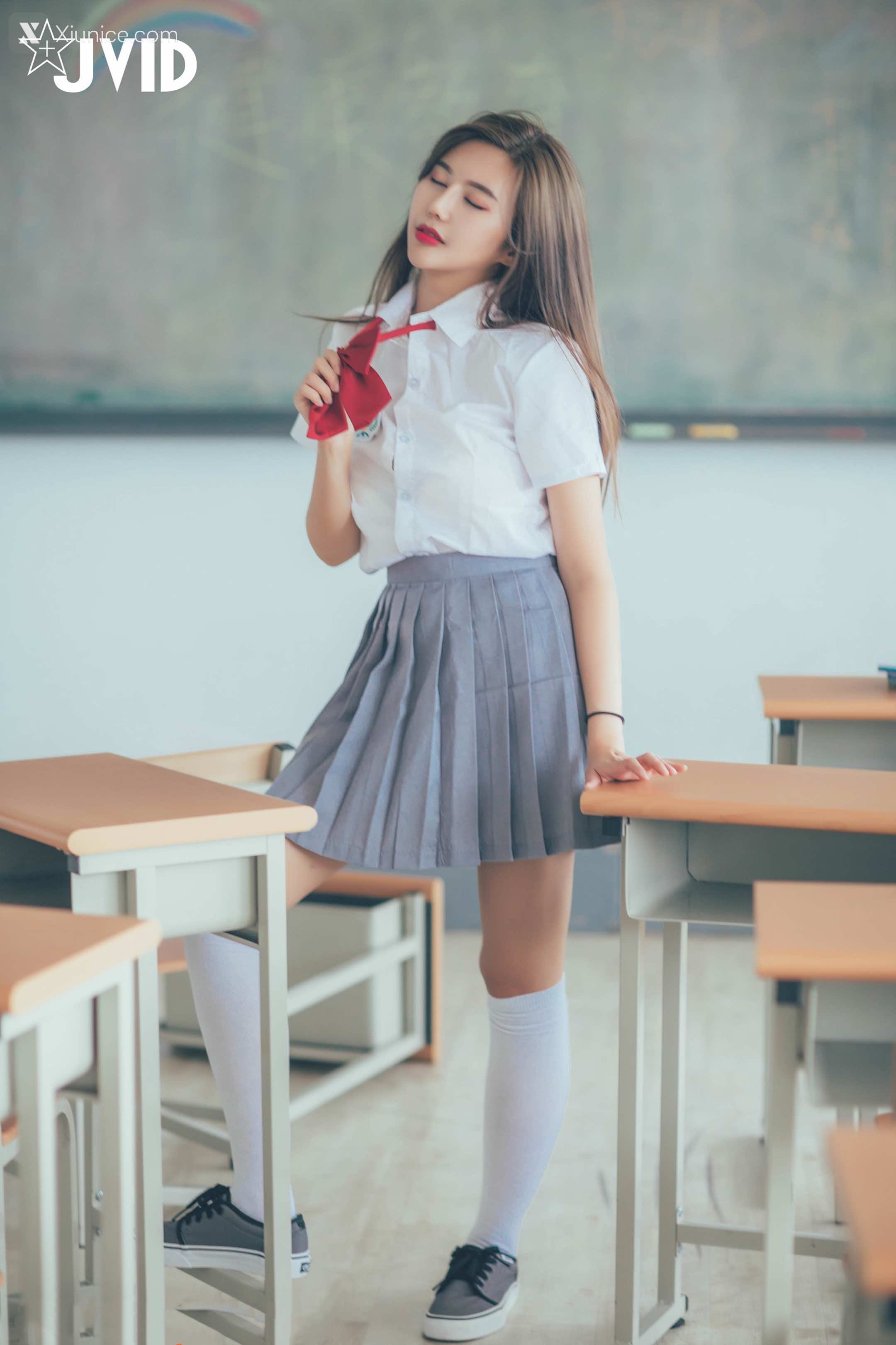 JVID – 木木森 – 直擊教室没人 放課後特别授課，美巨乳の健康教育 全裸性感誘惑 第82张