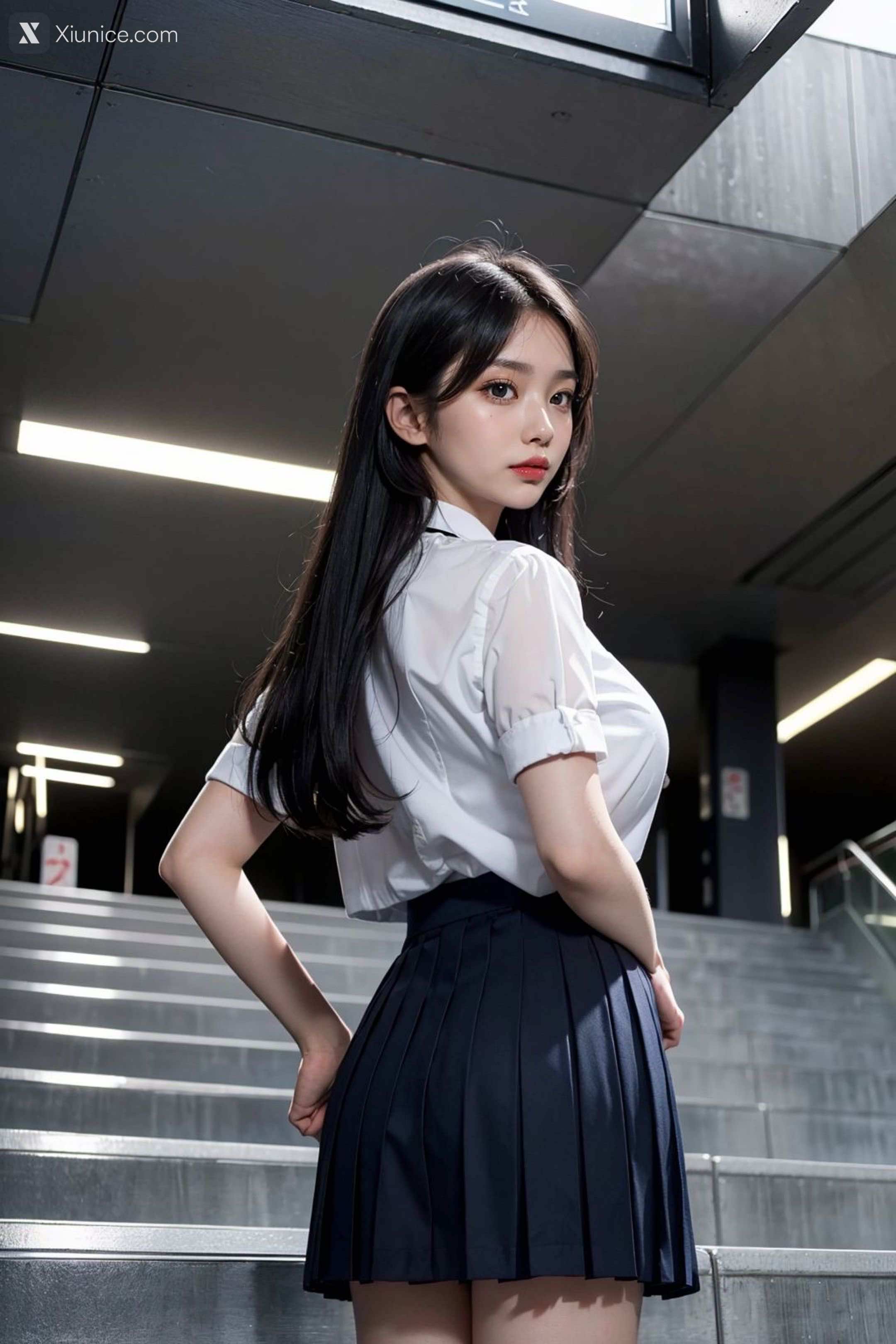 AI Girl – kaiysx作品 – Staircase voyeur 第72张