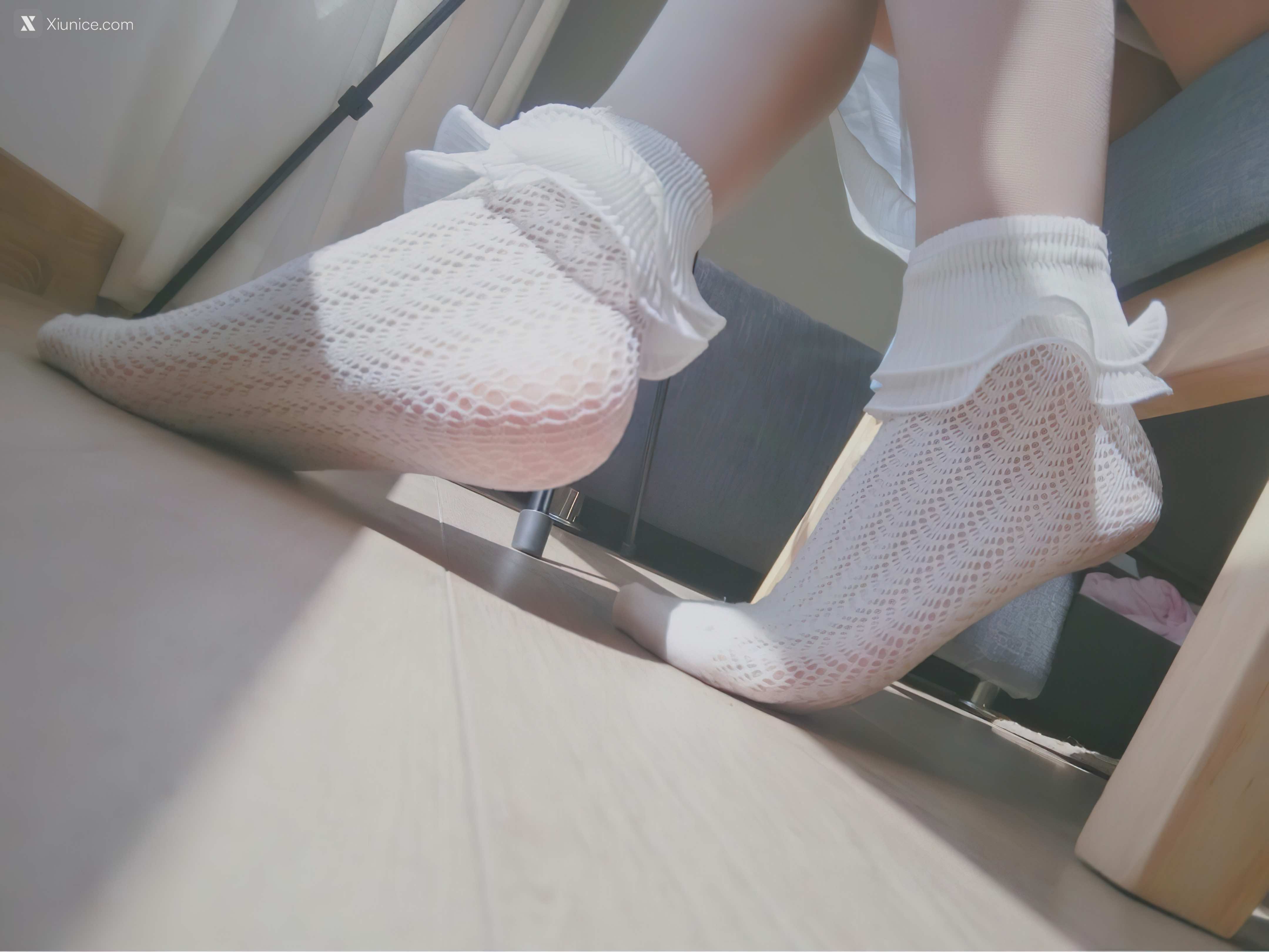 Coser@布丁大法 (Pudding Dafa) 透纱蕾丝白袜 第13张