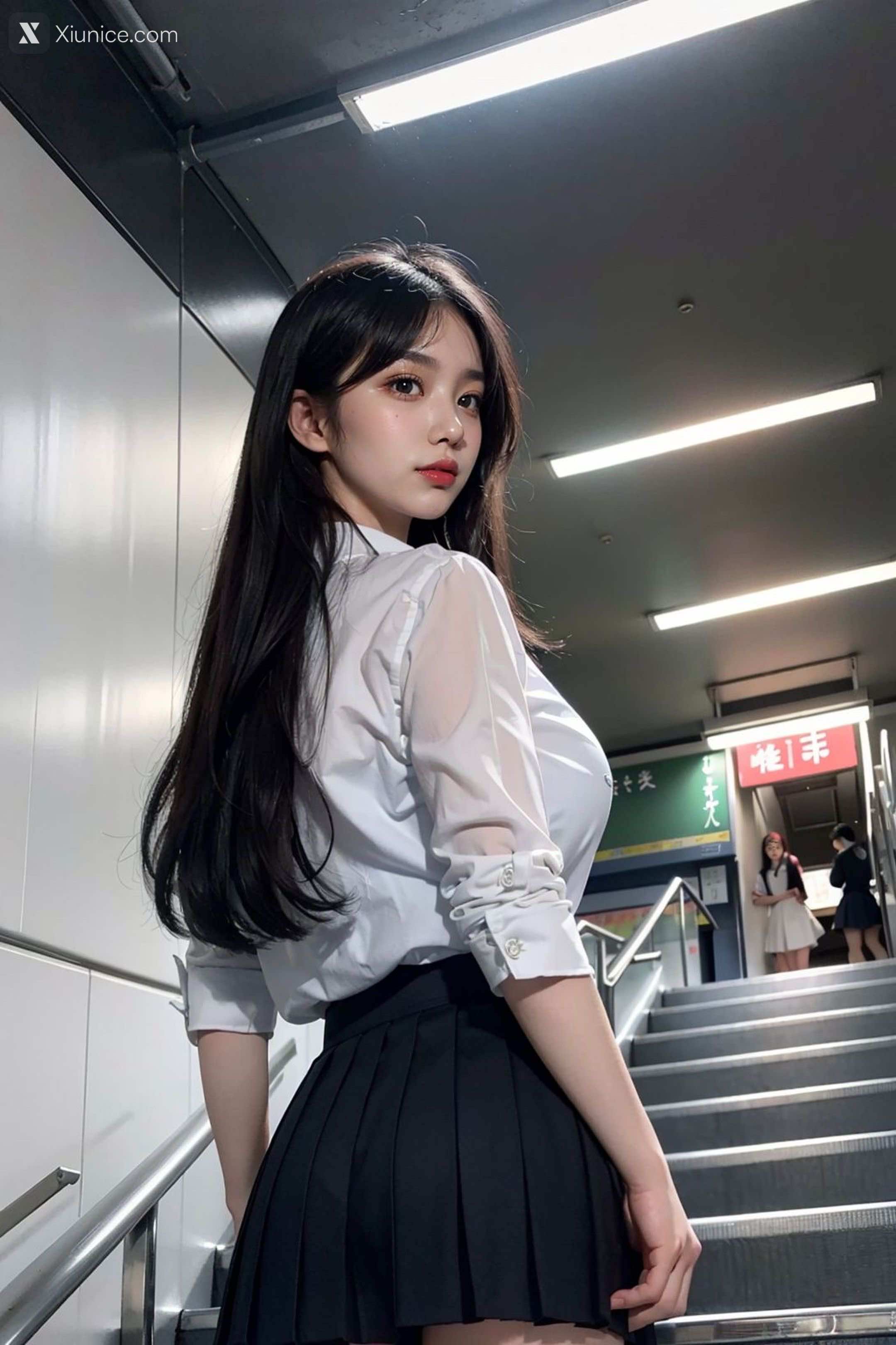 AI Girl – kaiysx作品 – Staircase voyeur 第63张