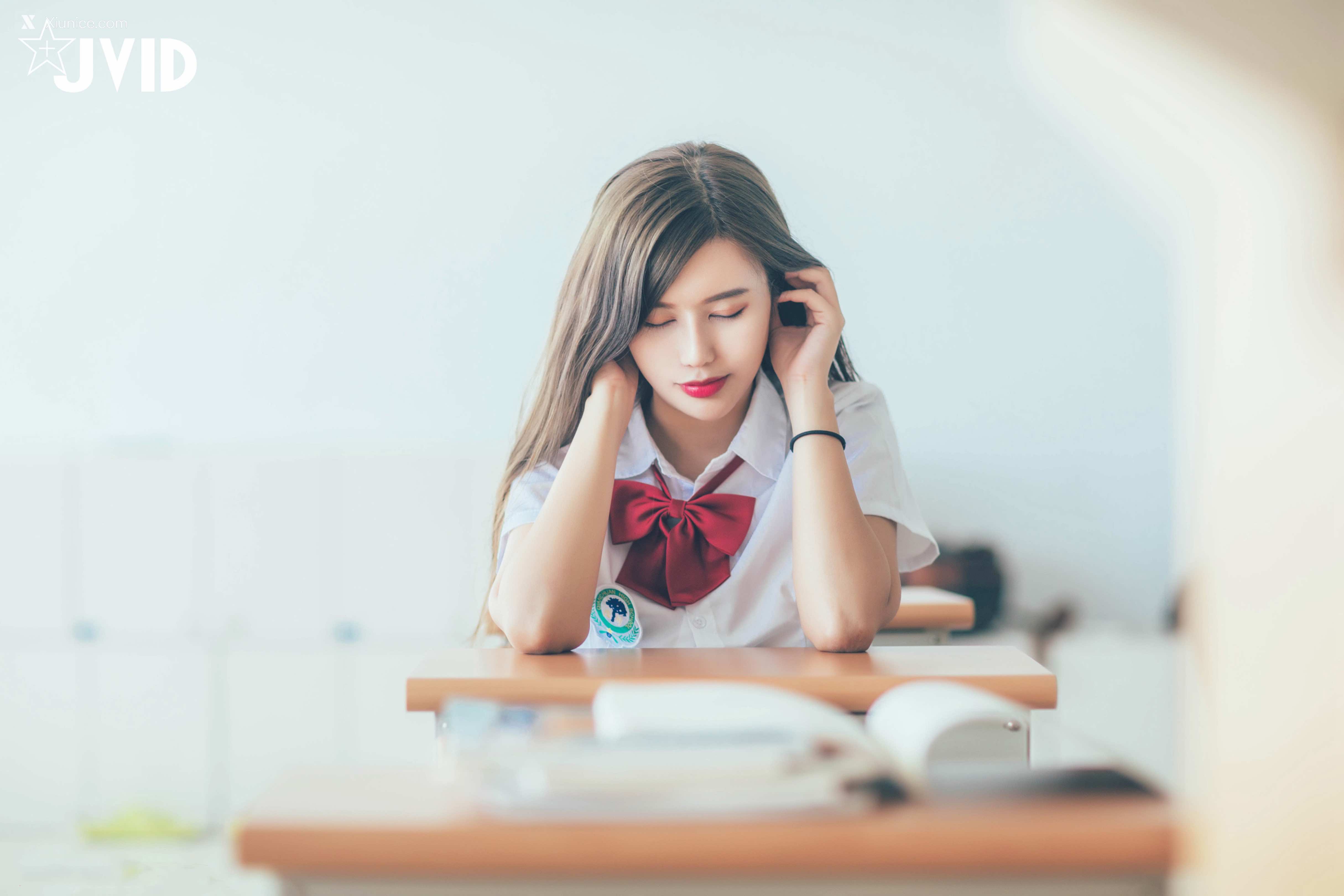 JVID – 木木森 – 直擊教室没人 放課後特别授課，美巨乳の健康教育 全裸性感誘惑 第70张