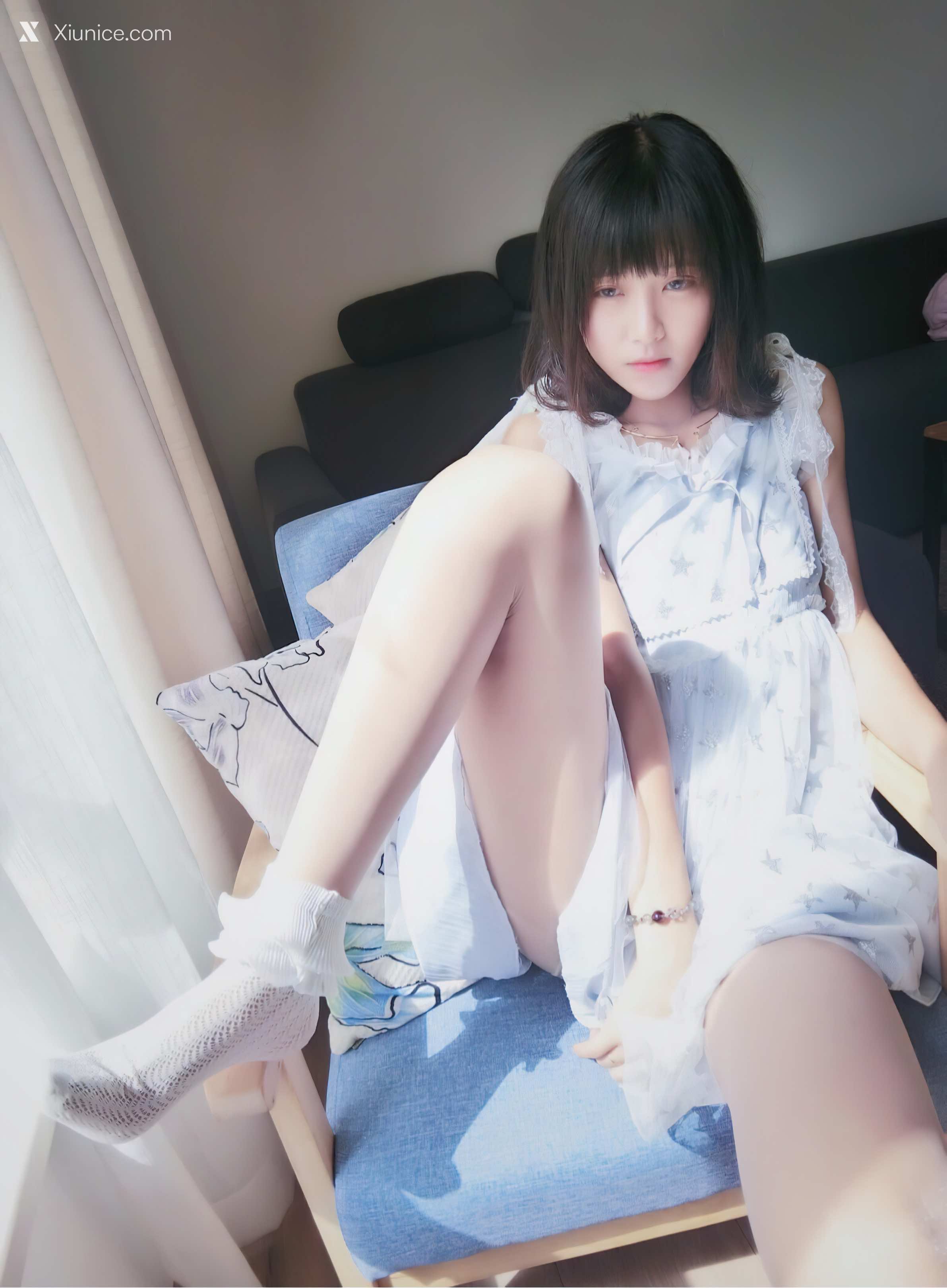 Coser@布丁大法 (Pudding Dafa) 透纱蕾丝白袜 第8张