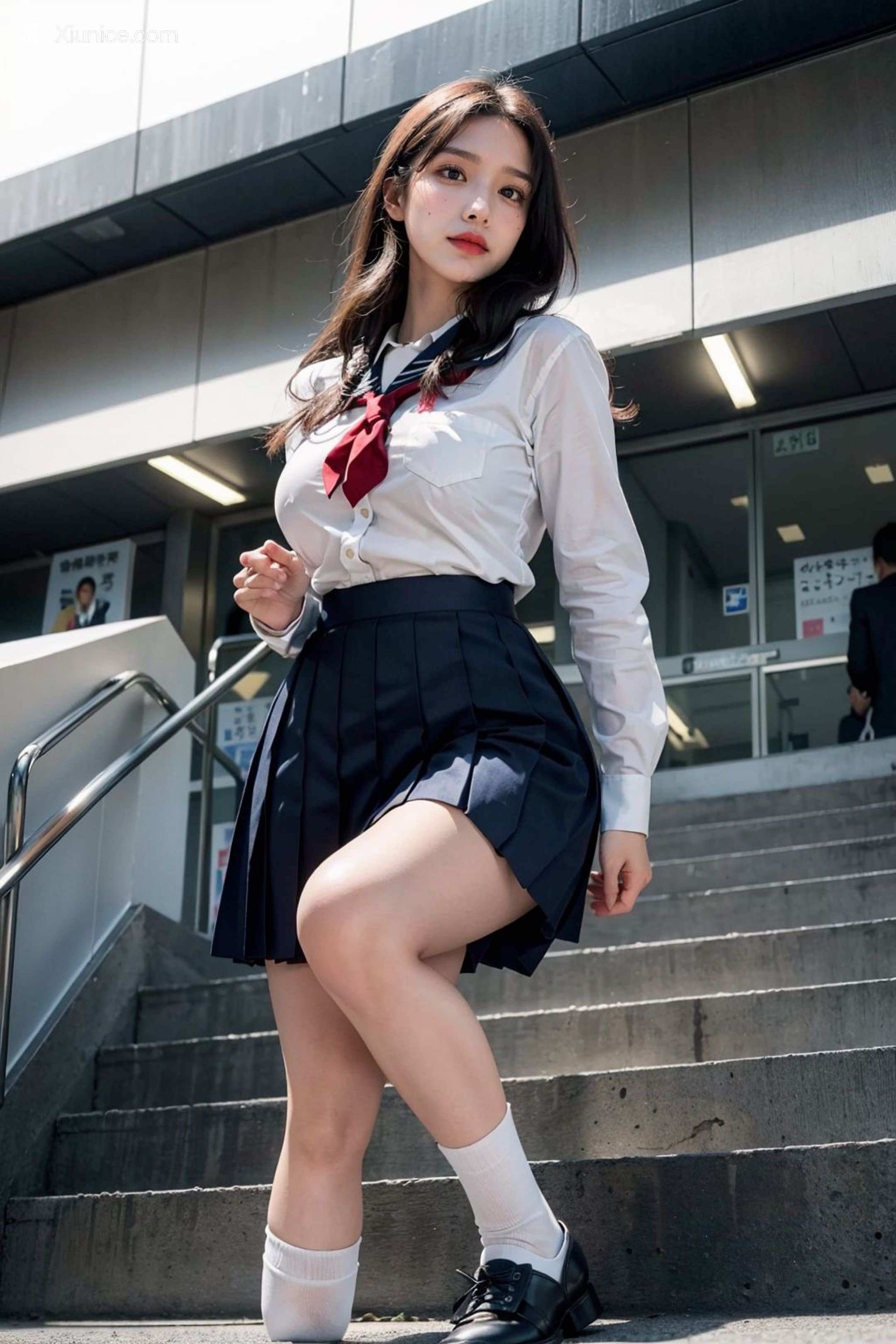 AI Girl – kaiysx作品 – Staircase voyeur 第77张