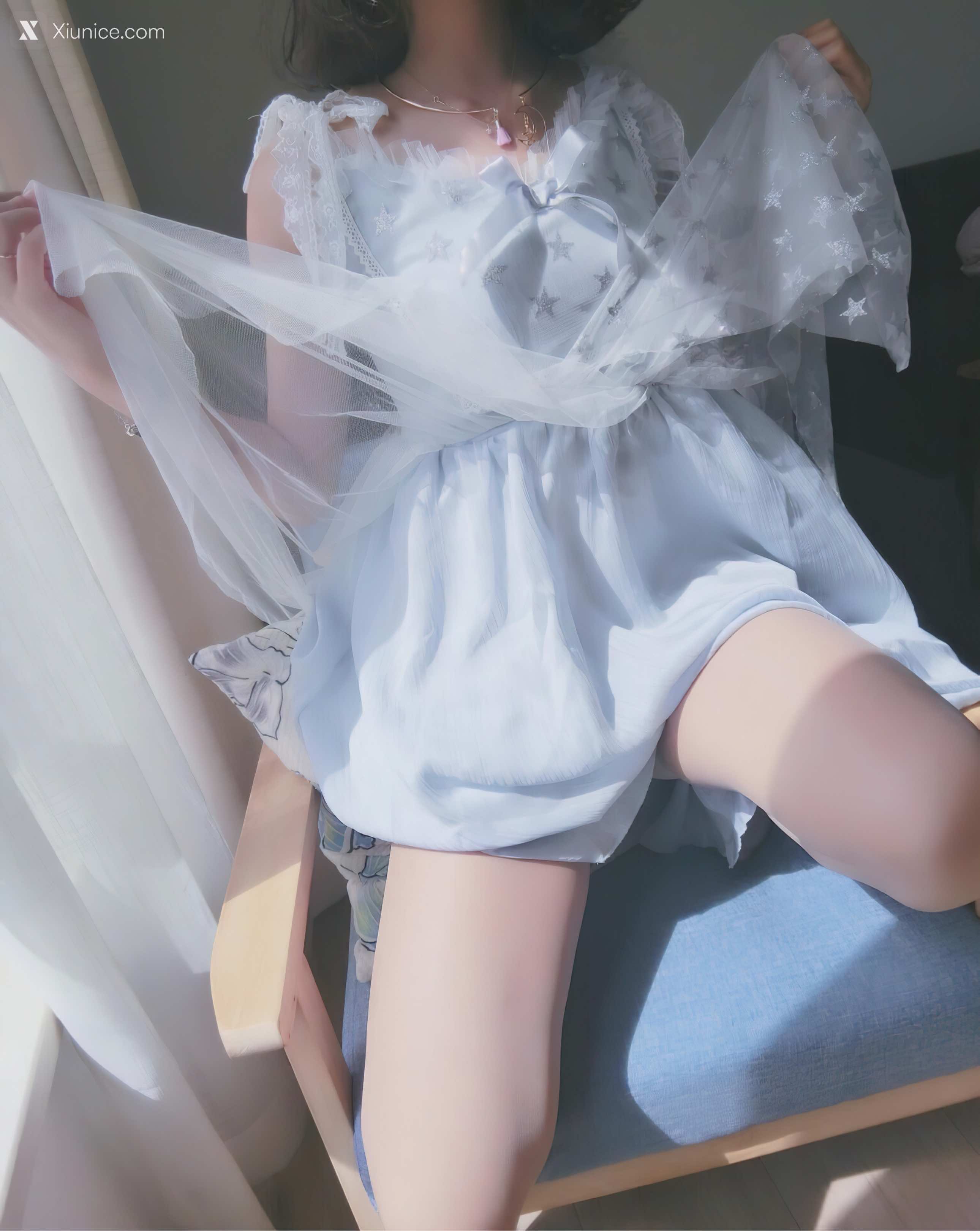 Coser@布丁大法 (Pudding Dafa) 透纱蕾丝白袜 第3张
