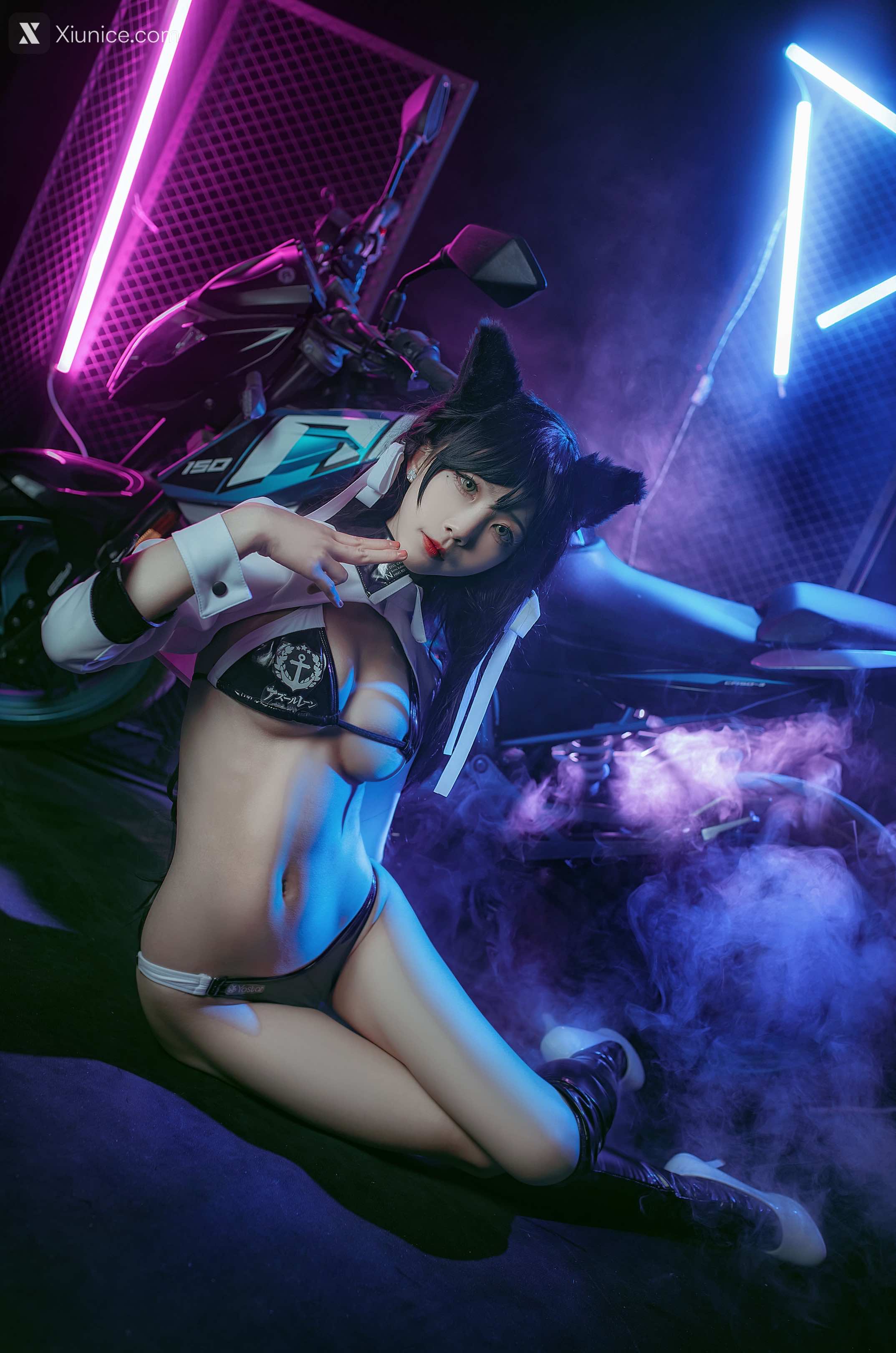 Coser@水淼Aqua – Vol.015 爱宕犬 机车 第10张