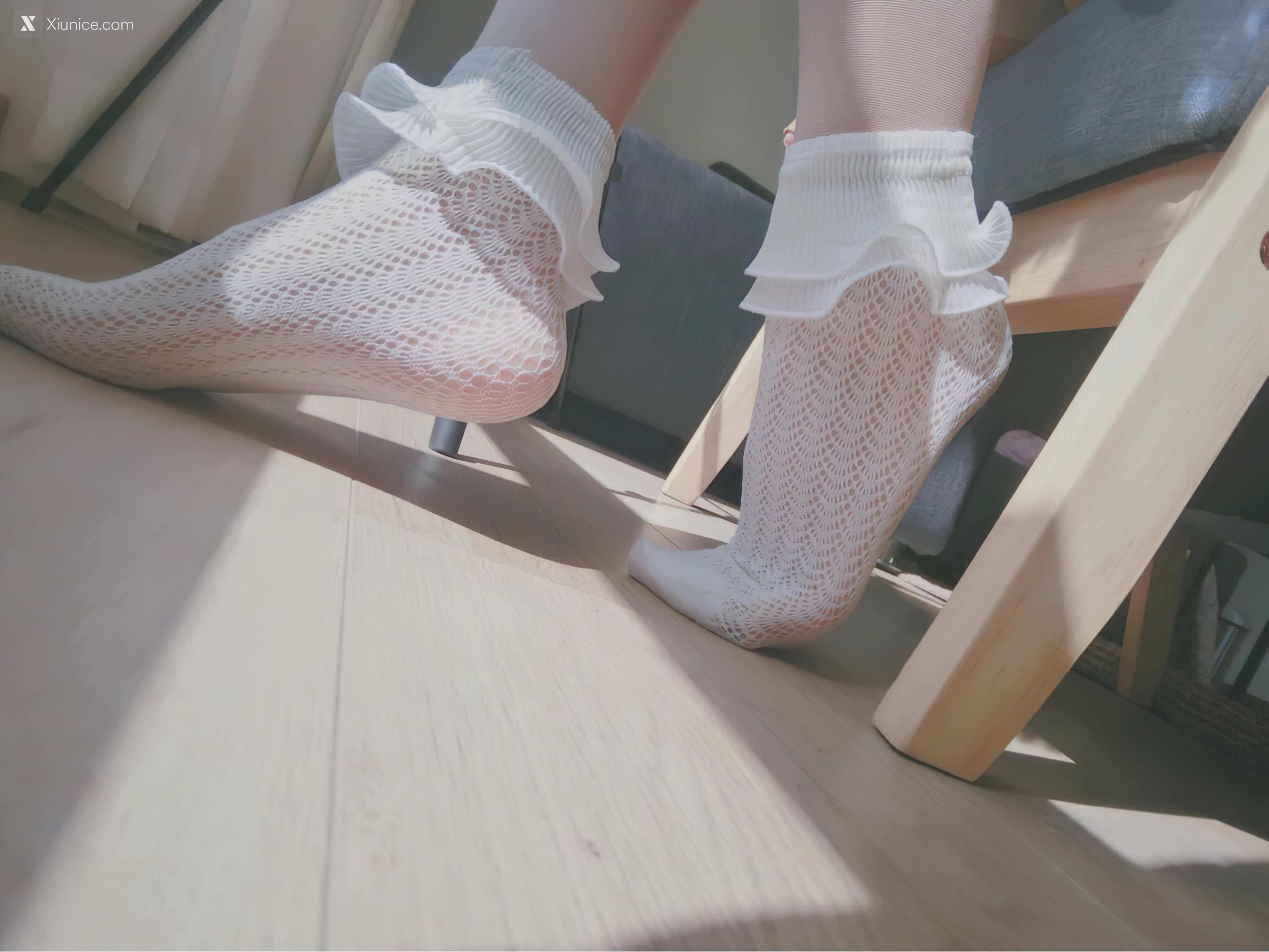 Coser@布丁大法 (Pudding Dafa) 透纱蕾丝白袜 第4张