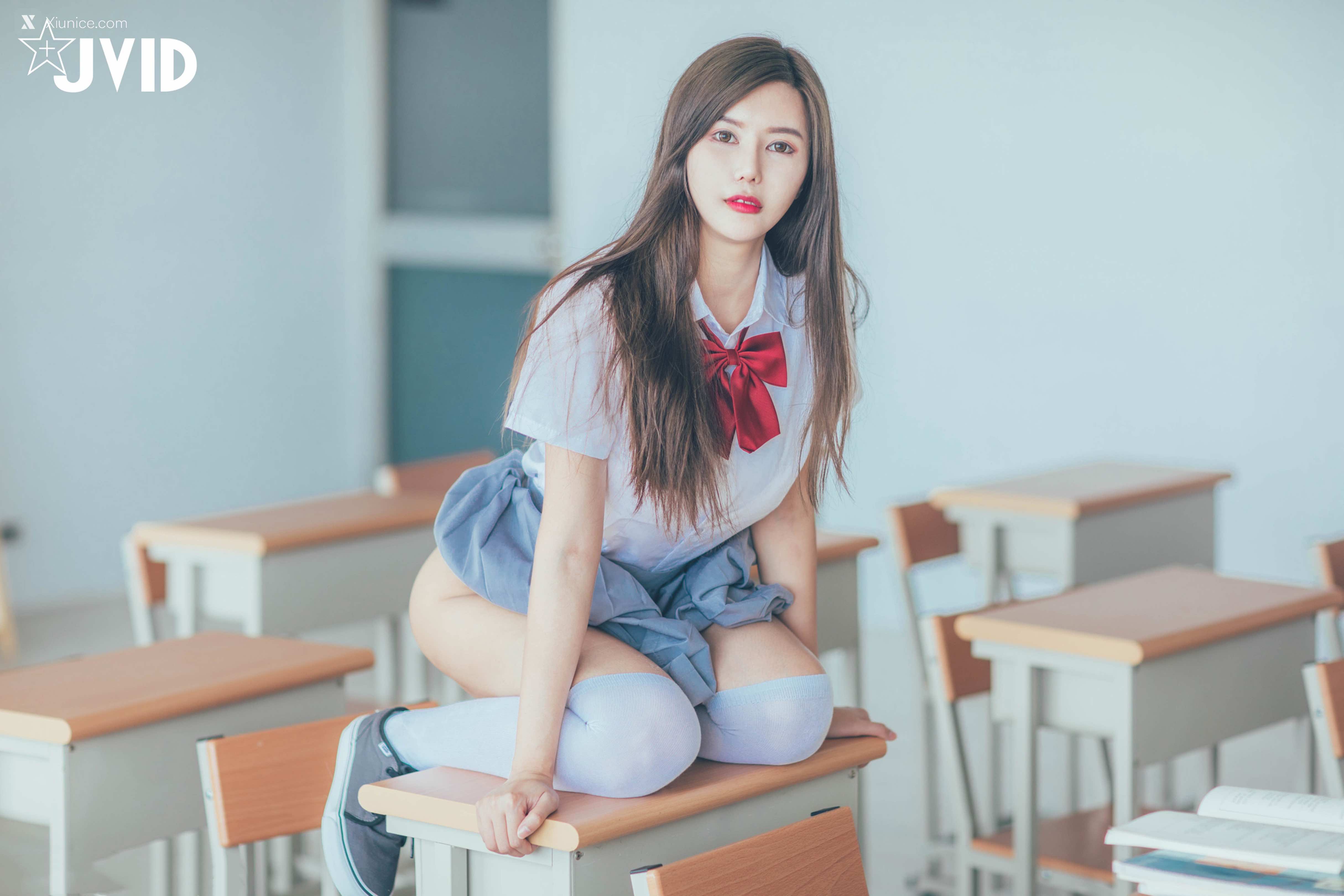 JVID – 木木森 – 直擊教室没人 放課後特别授課，美巨乳の健康教育 全裸性感誘惑 第26张