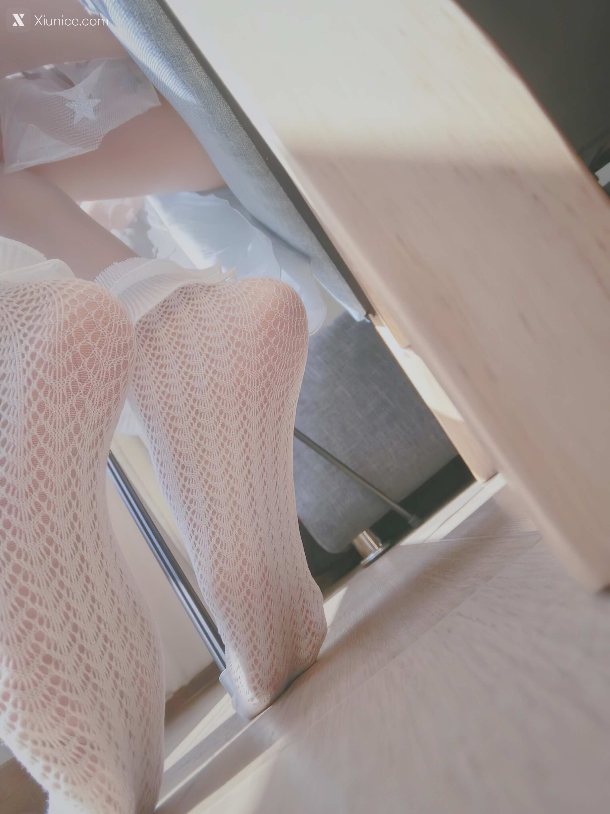 Coser@布丁大法 (Pudding Dafa) 透纱蕾丝白袜 第5张
