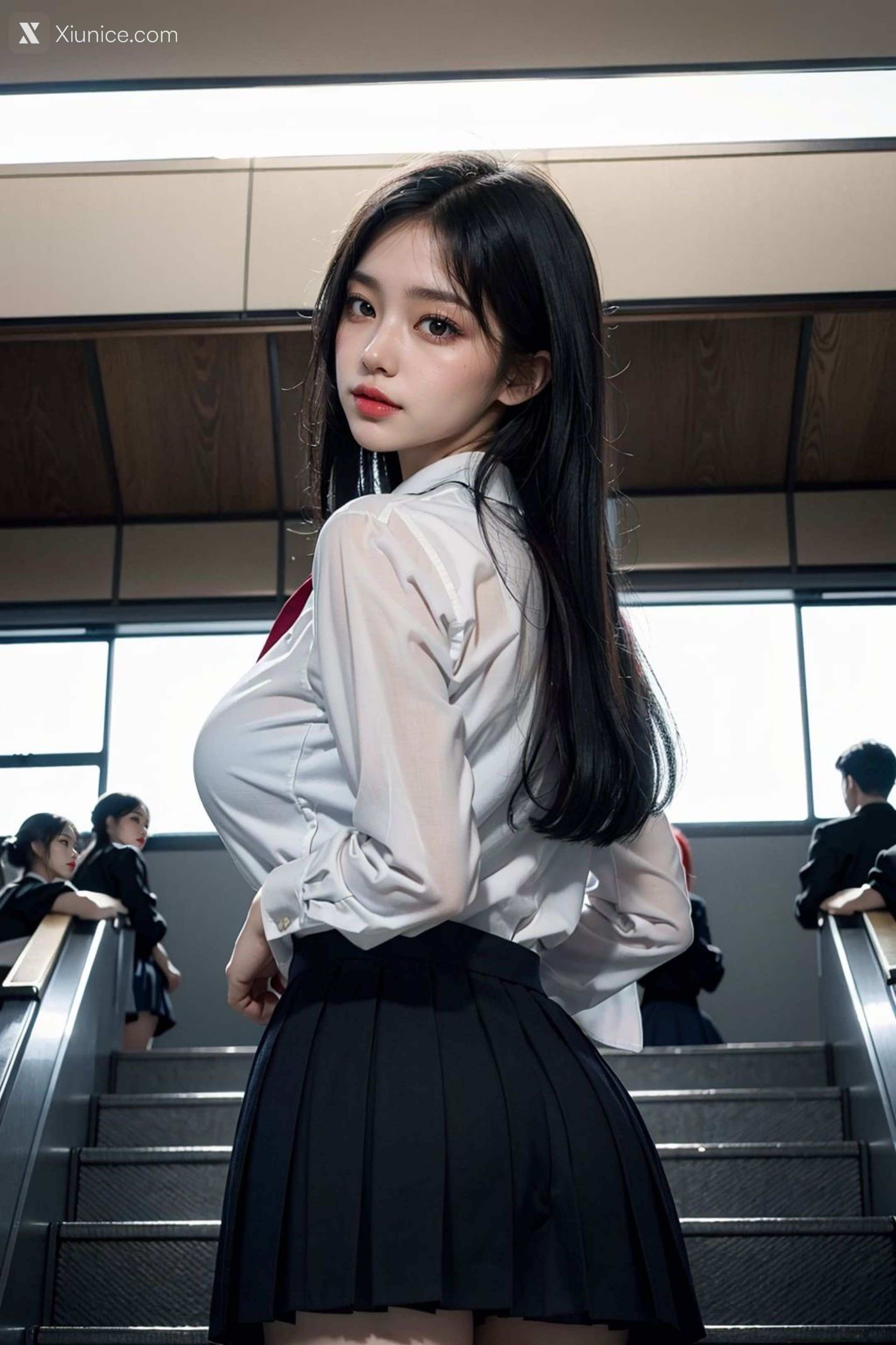 AI Girl – kaiysx作品 – Staircase voyeur 第66张