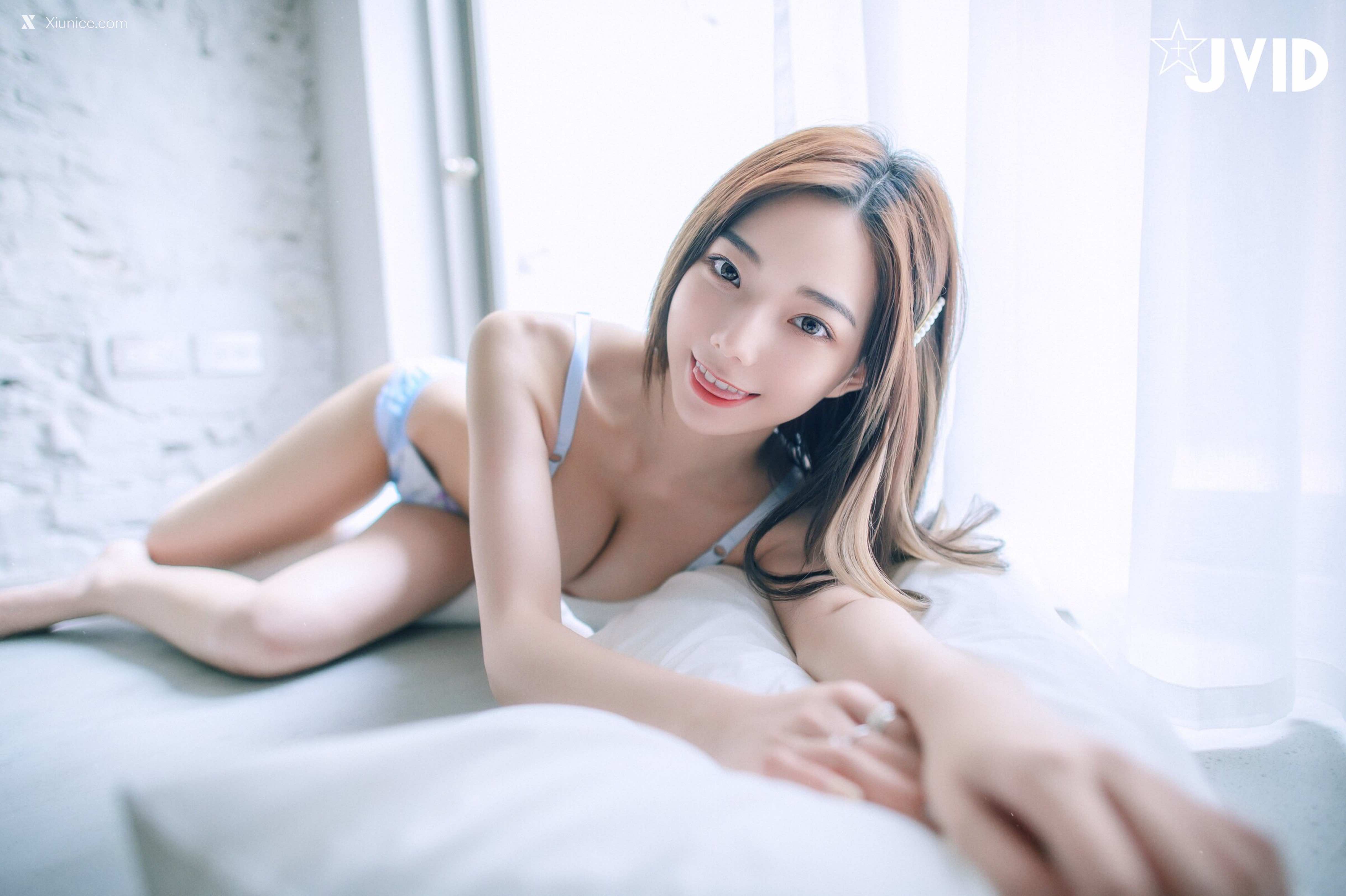 JVID – 啾啾 – 清純小女孩啾啾如今秀色可餐，小褲褲下的形狀好誘人 第61张