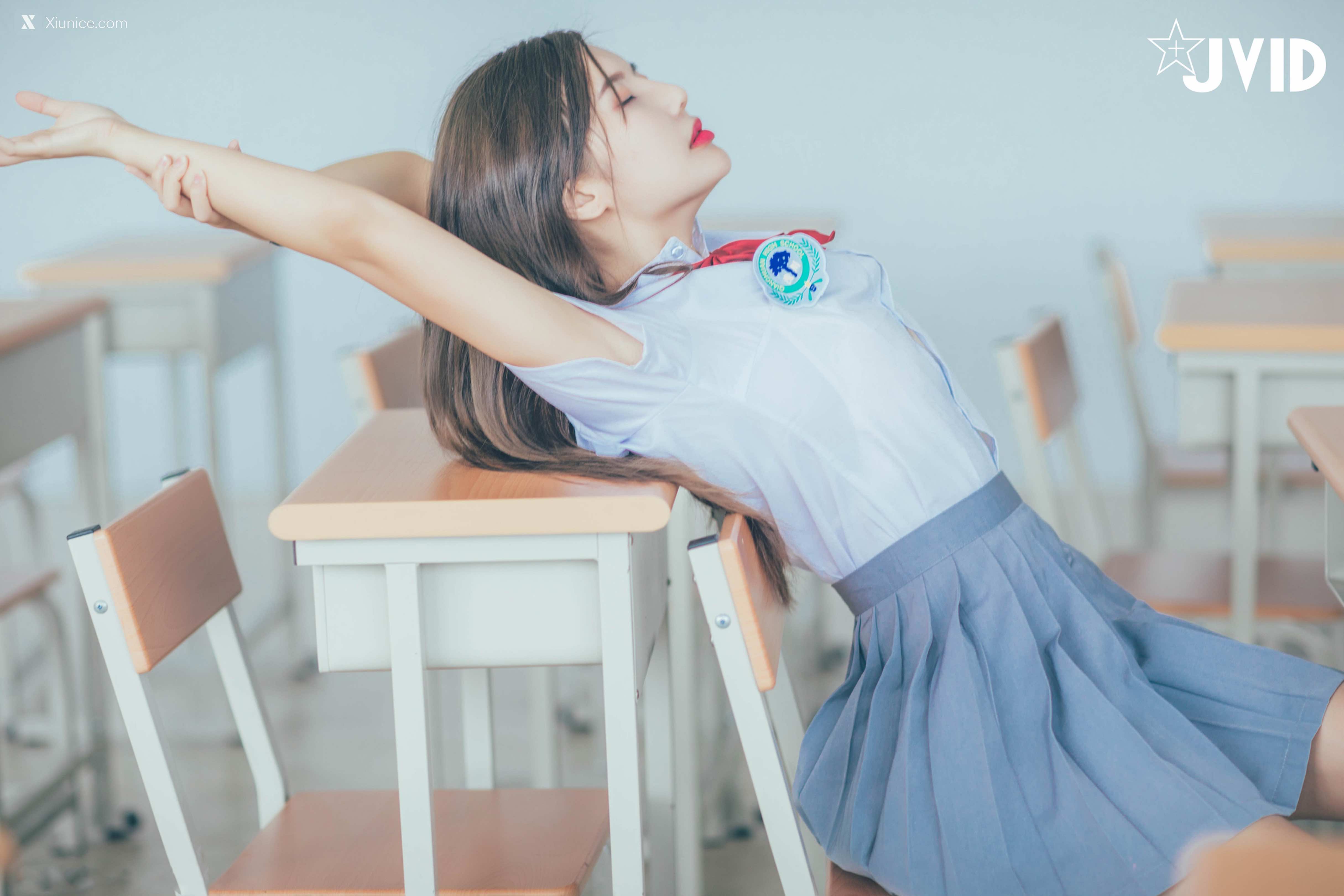 JVID – 木木森 – 直擊教室没人 放課後特别授課，美巨乳の健康教育 全裸性感誘惑 第13张