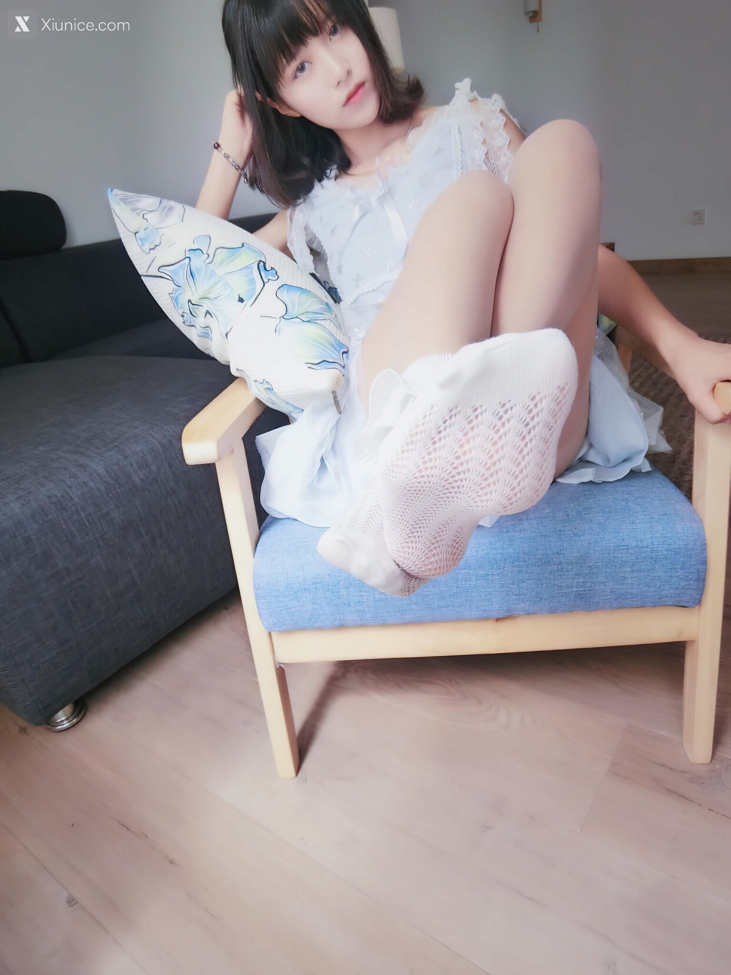 Coser@布丁大法 (Pudding Dafa) 透纱蕾丝白袜 第17张