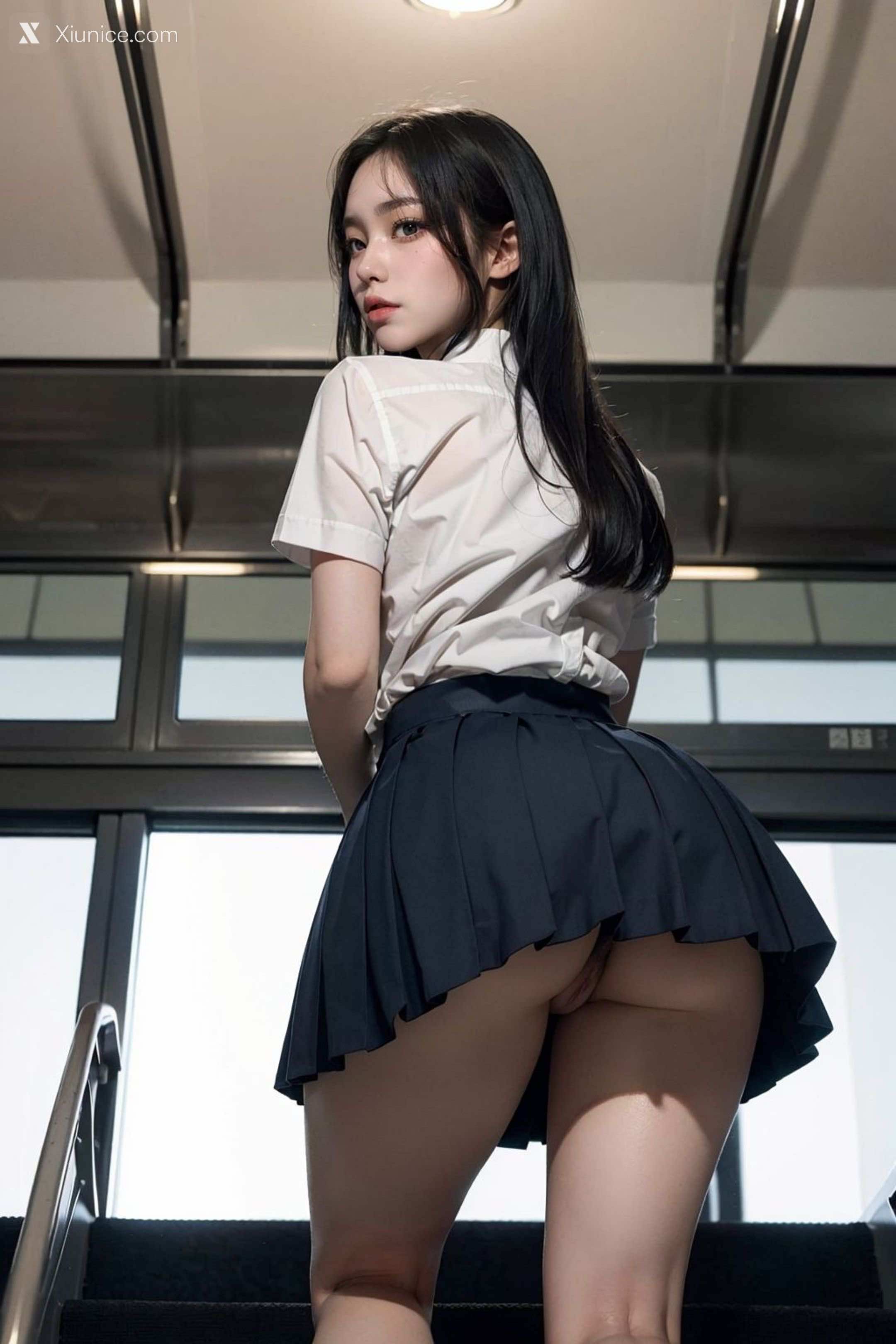 AI Girl – kaiysx作品 – Staircase voyeur 第74张