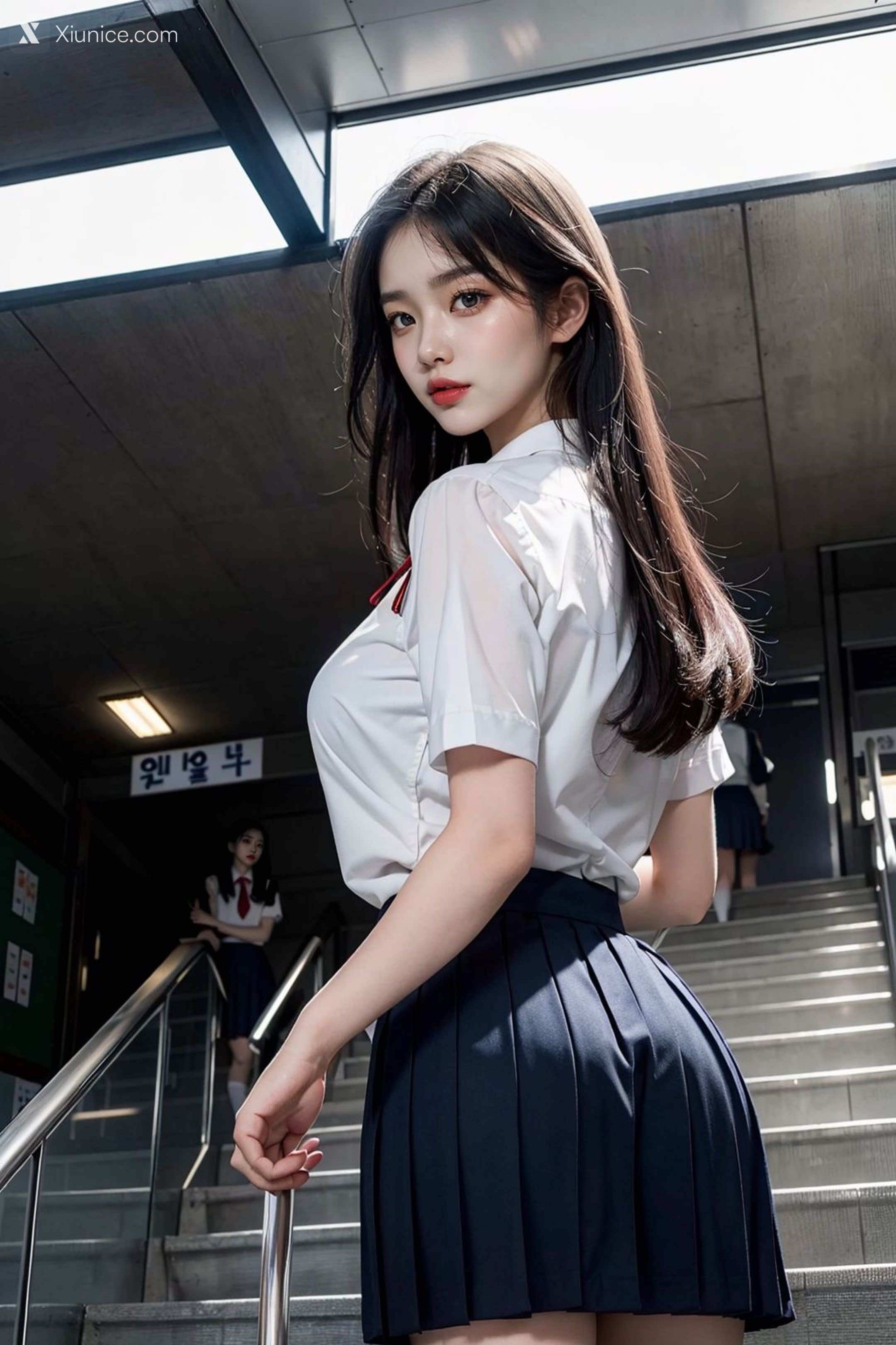 AI Girl – kaiysx作品 – Staircase voyeur 第68张