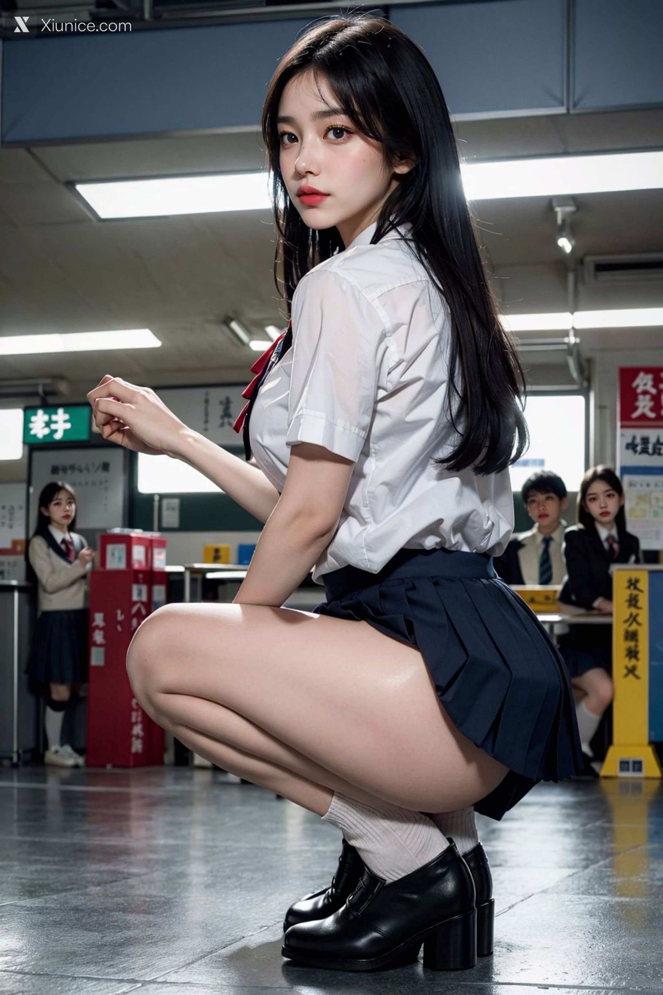 AI Girl – kaiysx作品 – Staircase voyeur 第76张