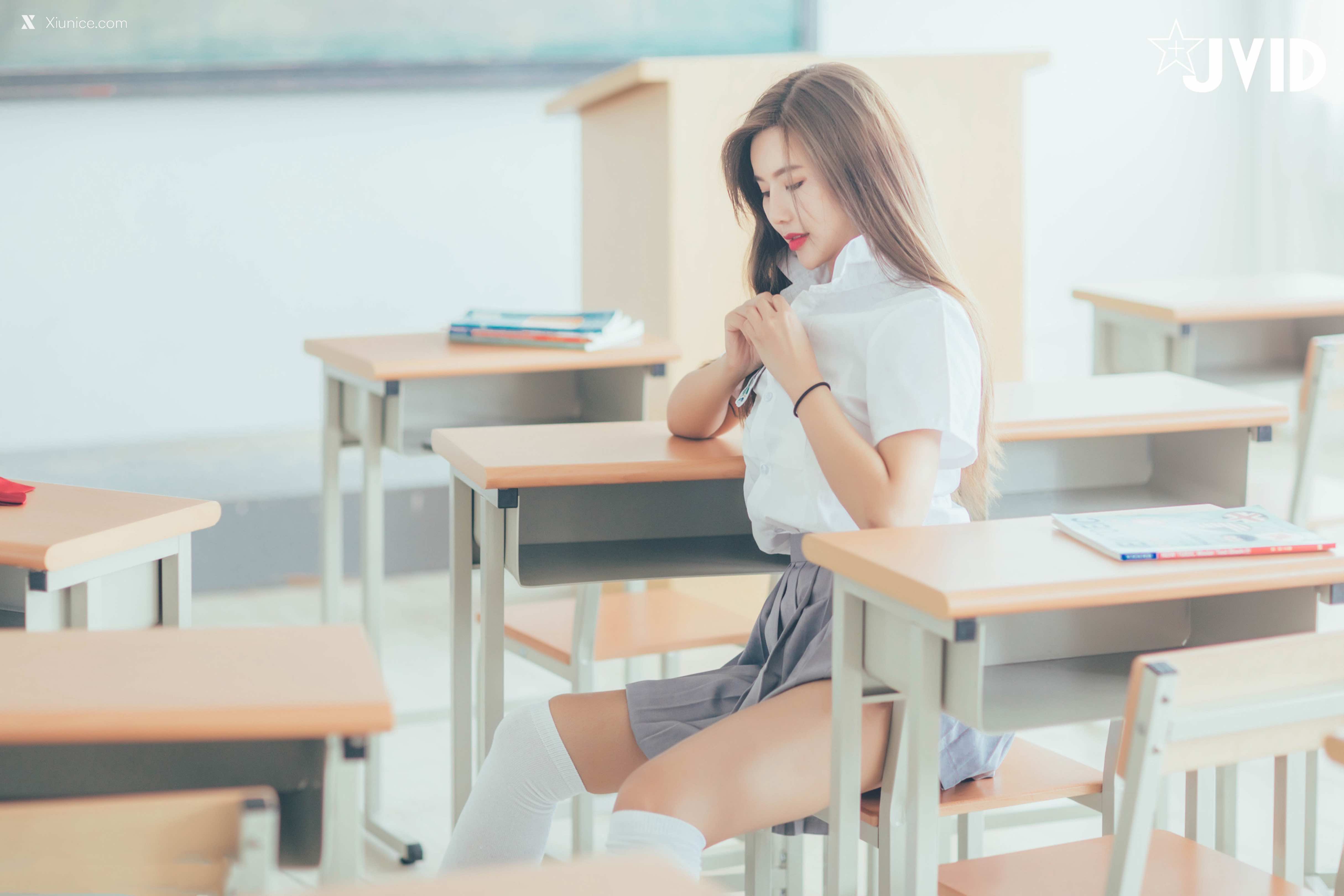 JVID – 木木森 – 直擊教室没人 放課後特别授課，美巨乳の健康教育 全裸性感誘惑 第31张
