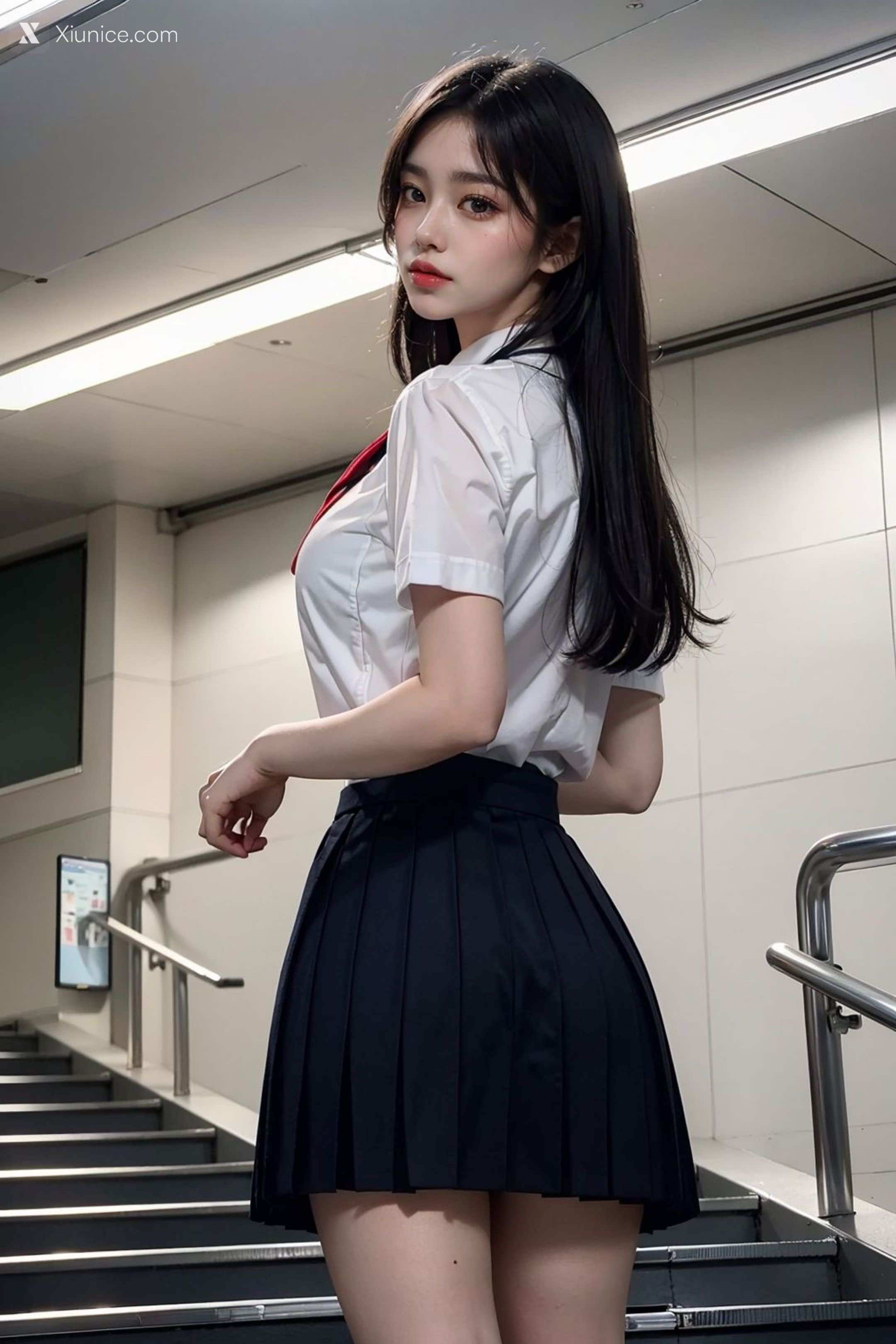 AI Girl – kaiysx作品 – Staircase voyeur 第71张