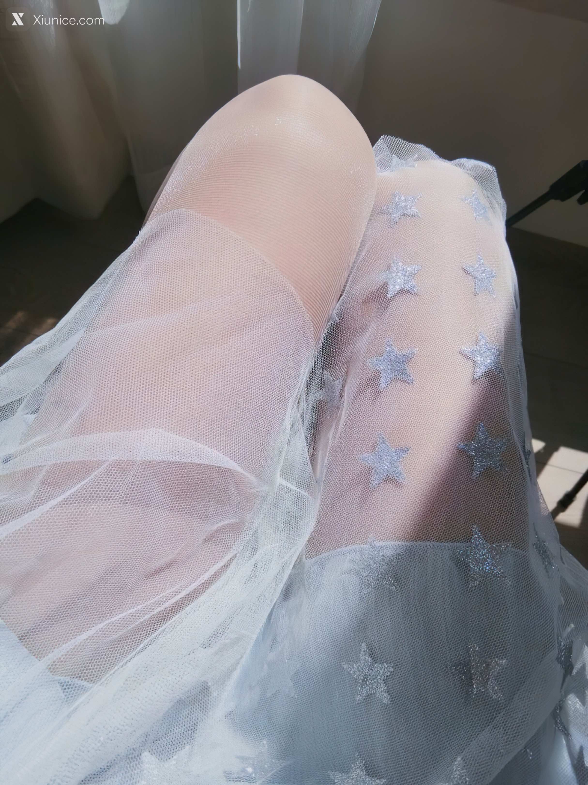 Coser@布丁大法 (Pudding Dafa) 透纱蕾丝白袜 第16张
