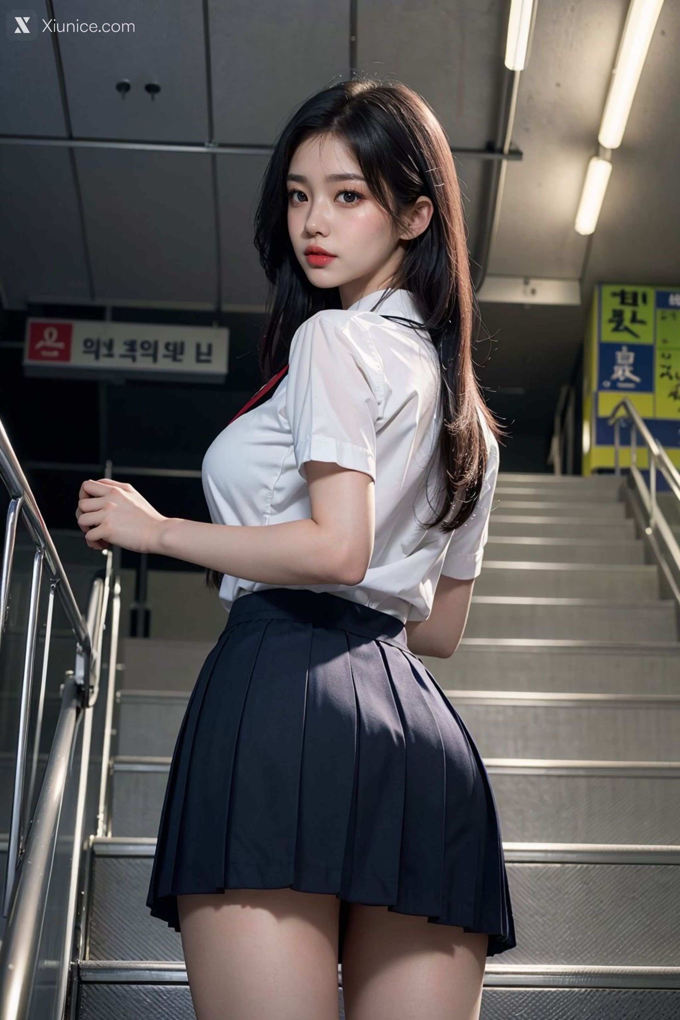 AI Girl – kaiysx作品 – Staircase voyeur 第62张