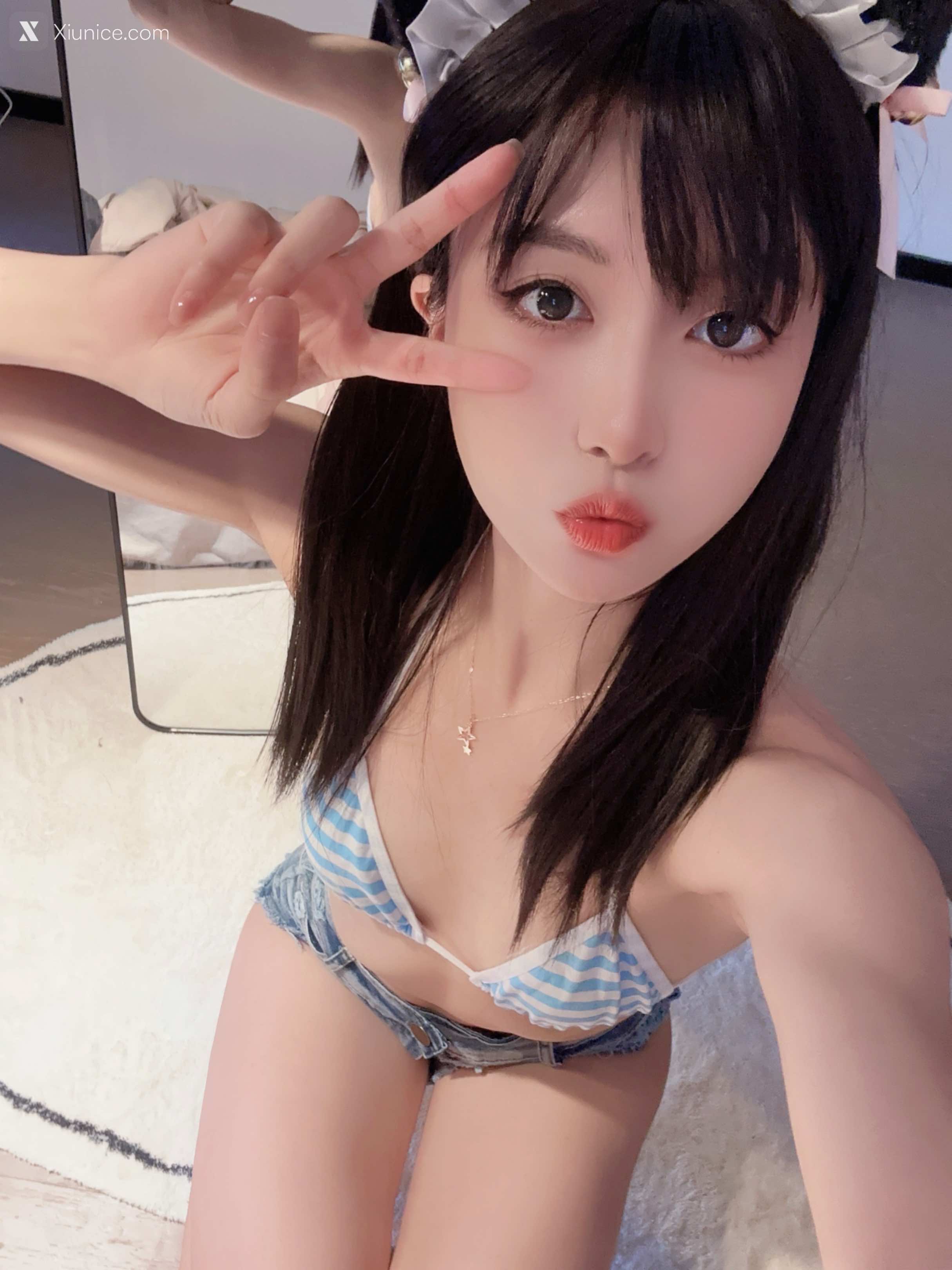 Coser@布丁大法 (Pudding Dafa) 蓝白条纹喵 第13张