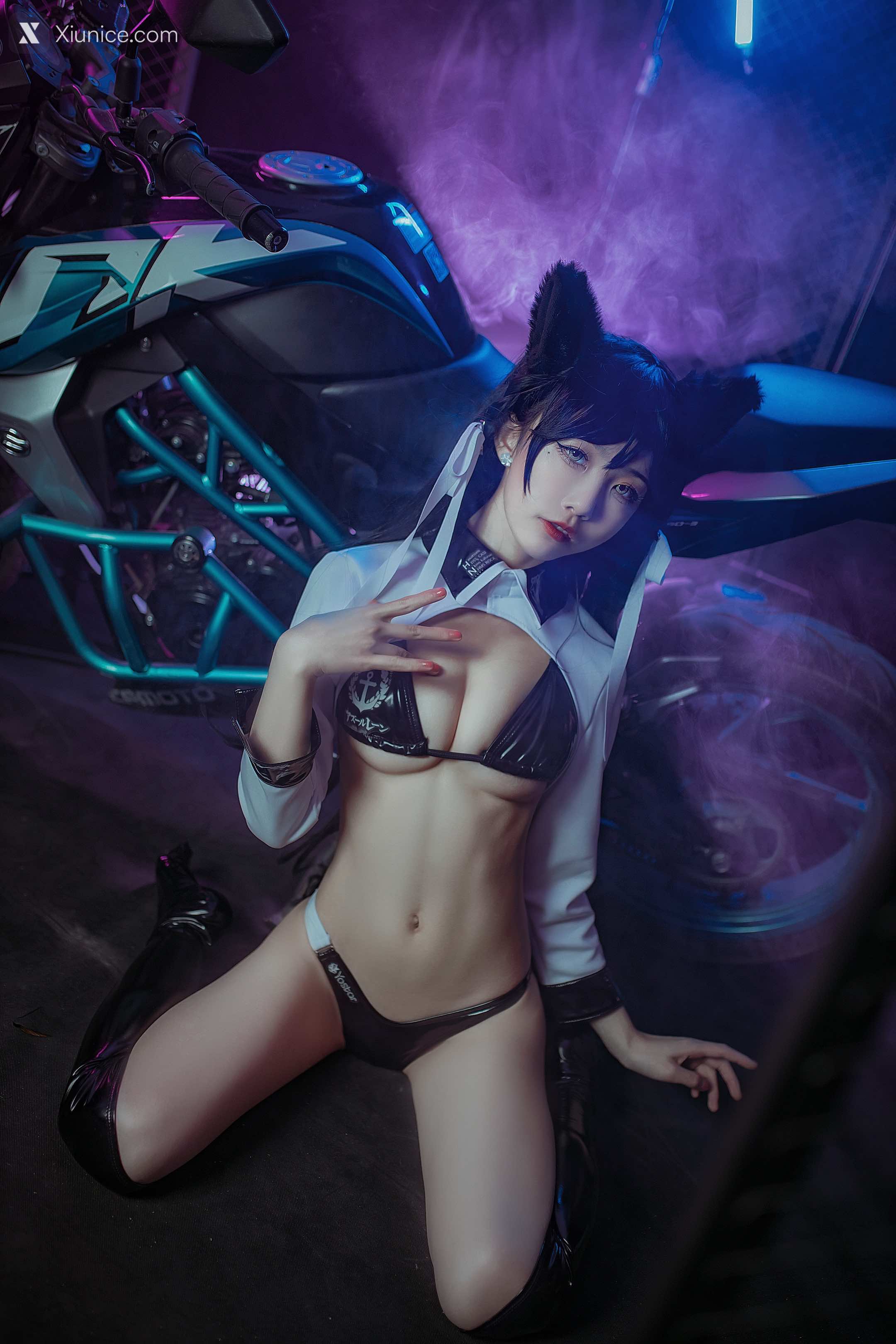 Coser@水淼Aqua – Vol.015 爱宕犬 机车 第1张