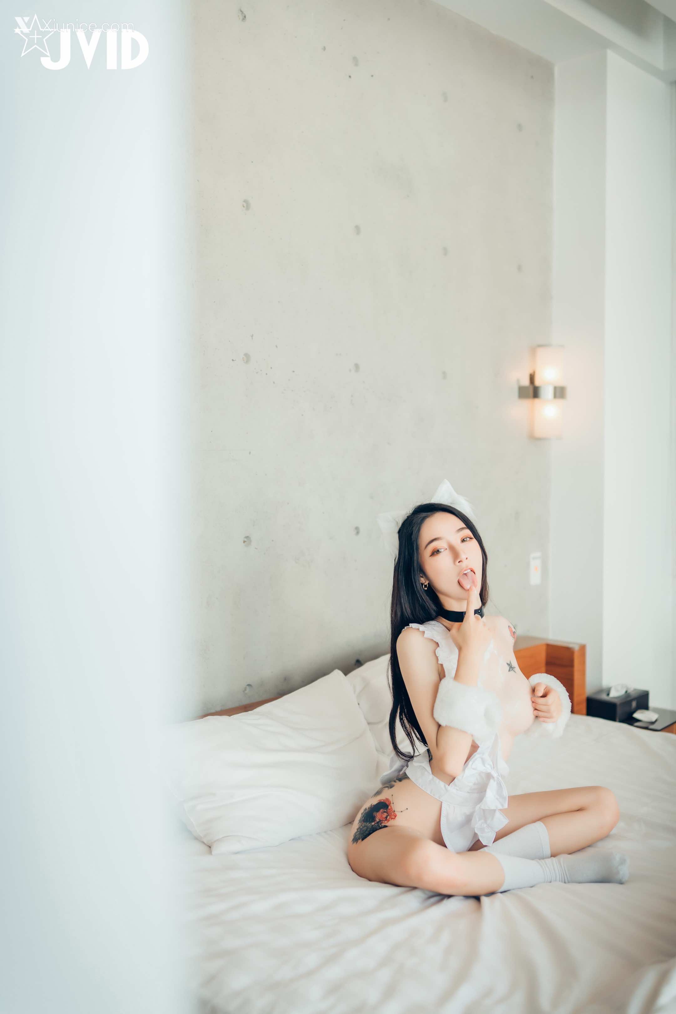 JVID – 飘飘 – 猫娘女友-全真空死库水女仆-足控-激凸透点 第4张