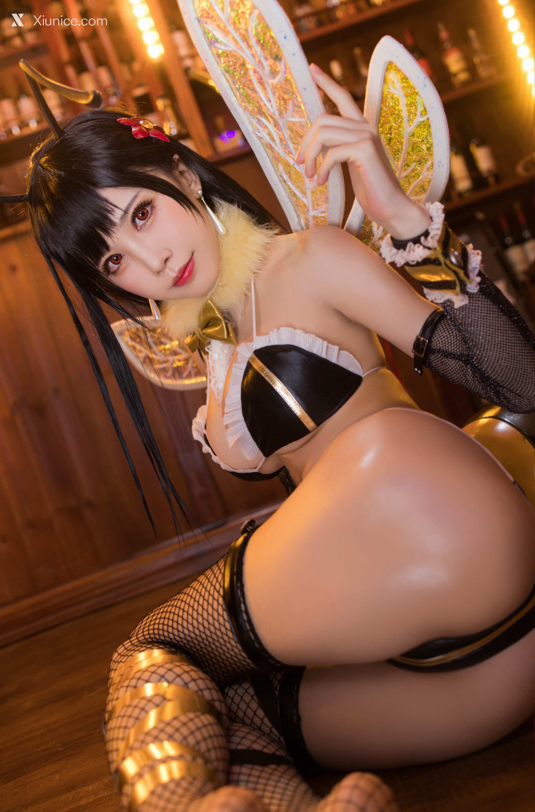 Coser@水淼Aqua – Vol.067 婚纱+黑皮蜜蜂 第45张